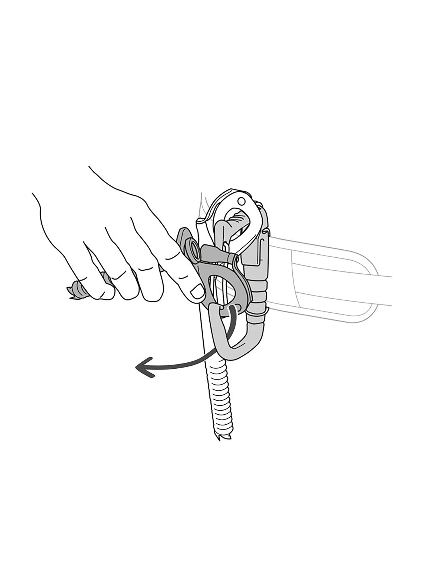 Nosič materiálu ve tvaru karabiny Petzl Caritool Evo - black