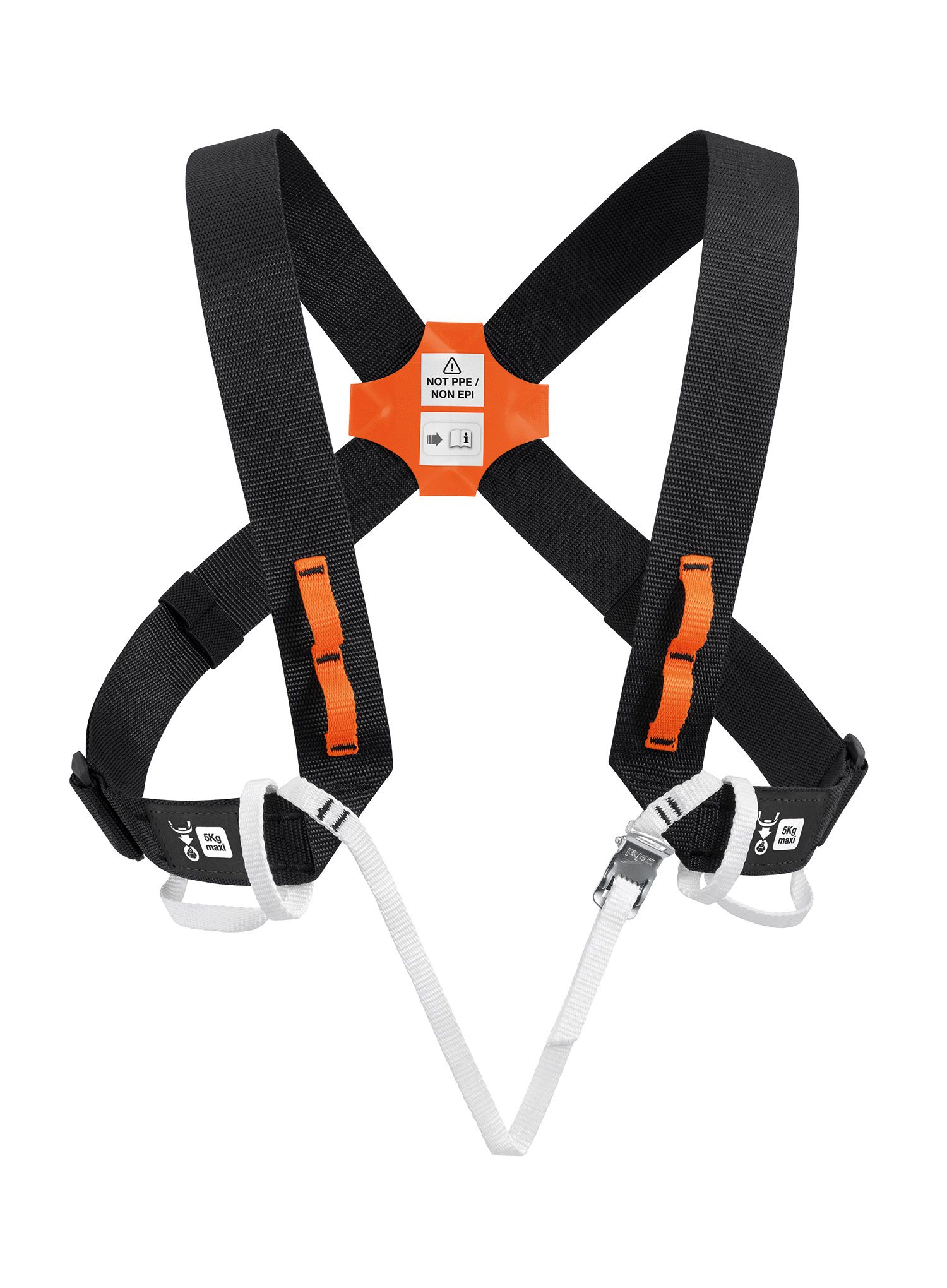Prsní úvazek Petzl Explo - black/orange