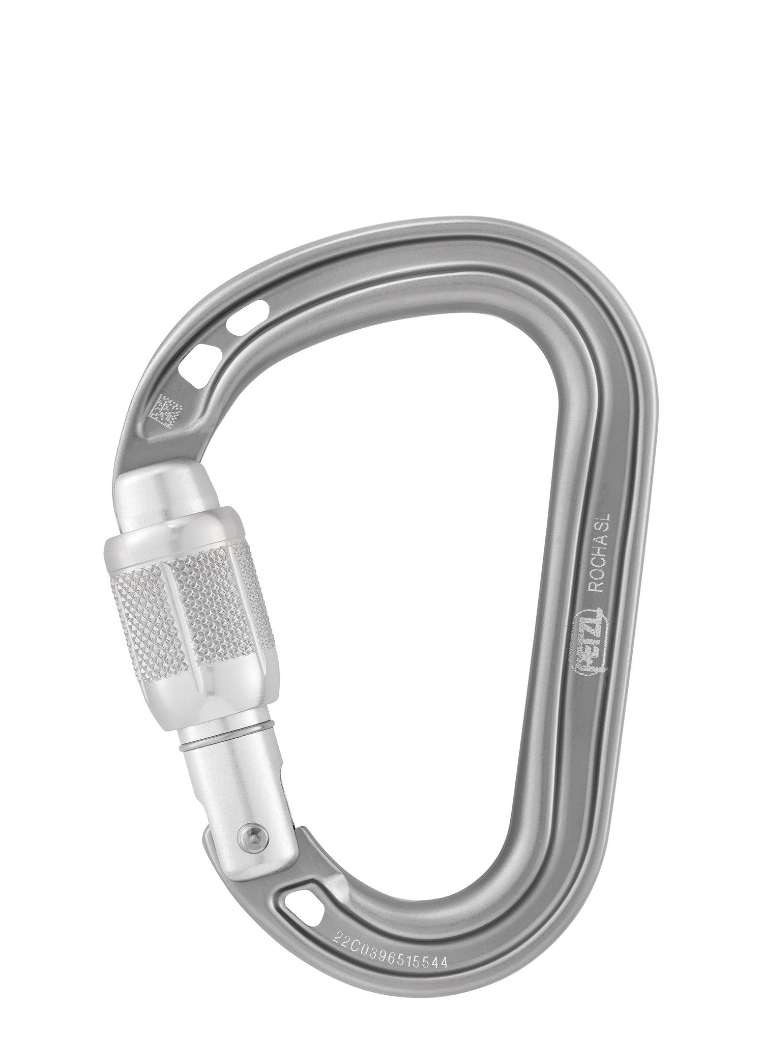 Horolezecká karabina Petzl Rocha Screw-Lock - light grey