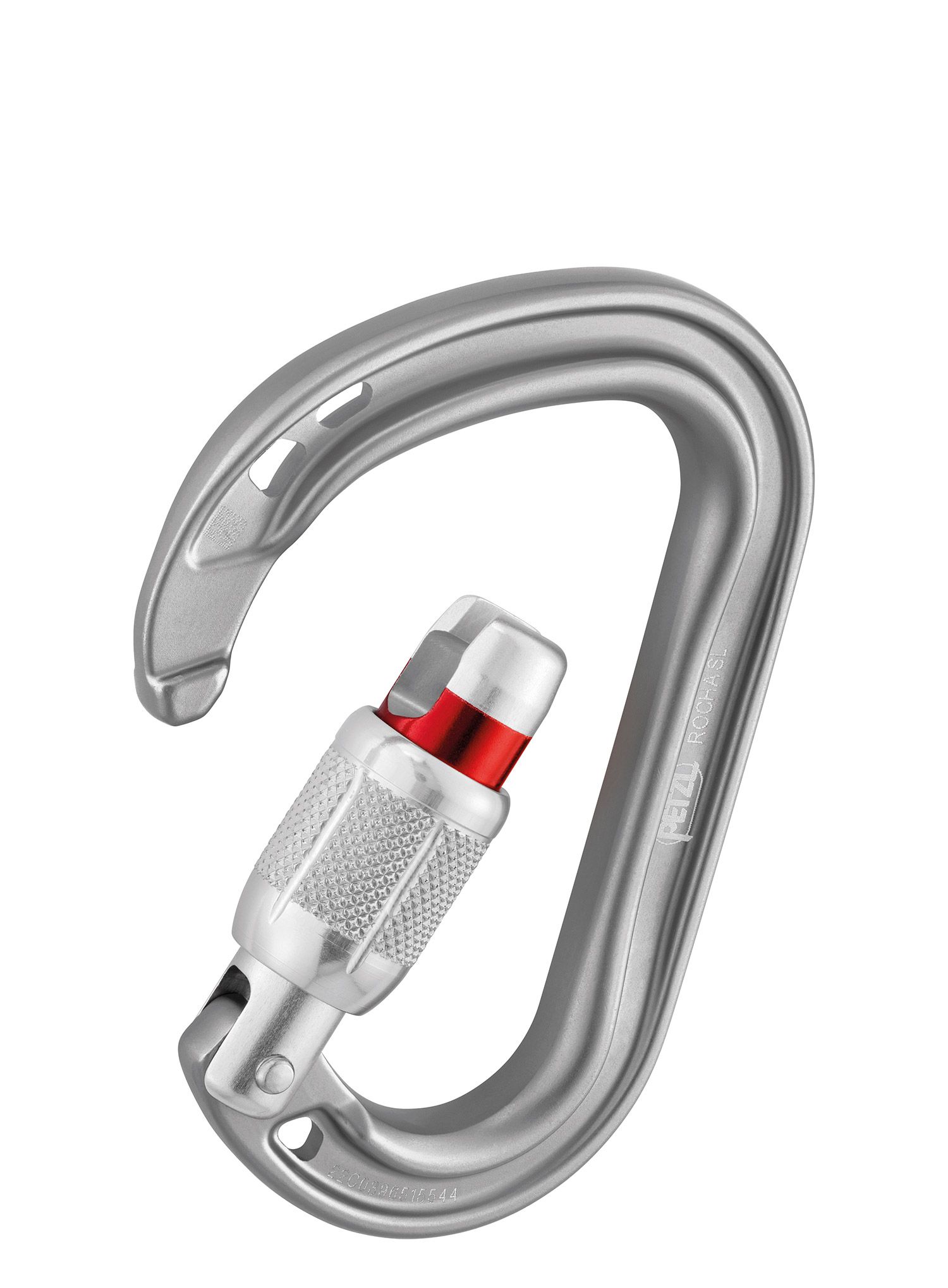 Horolezecká karabina Petzl Rocha Screw-Lock - light grey