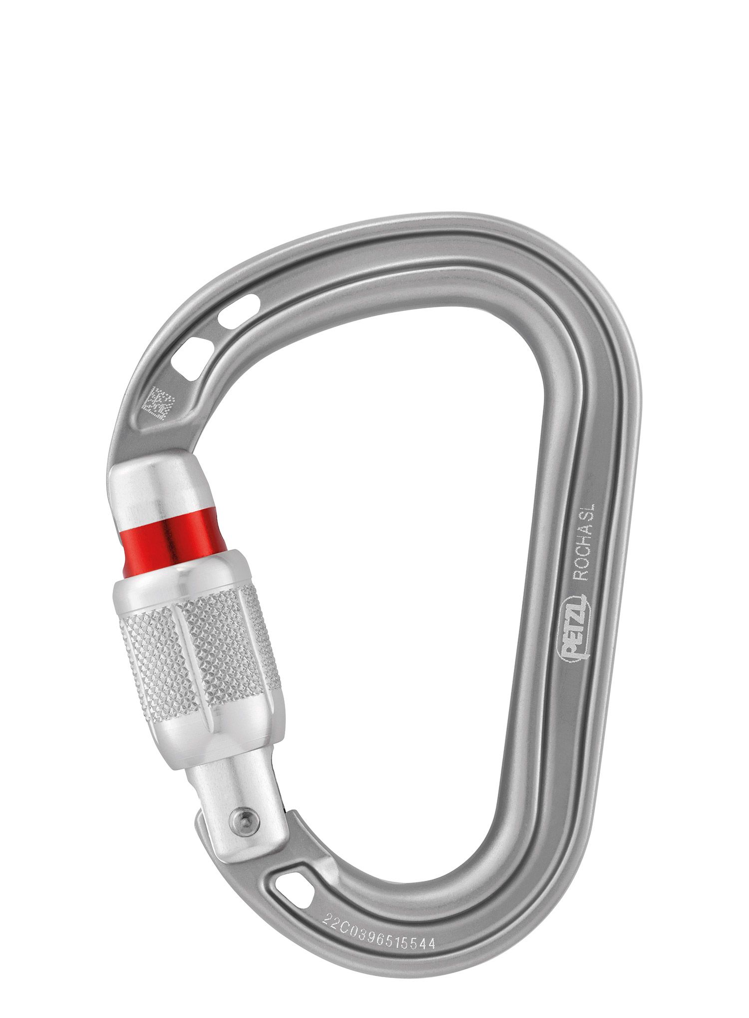 Horolezecká karabina Petzl Rocha Screw-Lock - light grey
