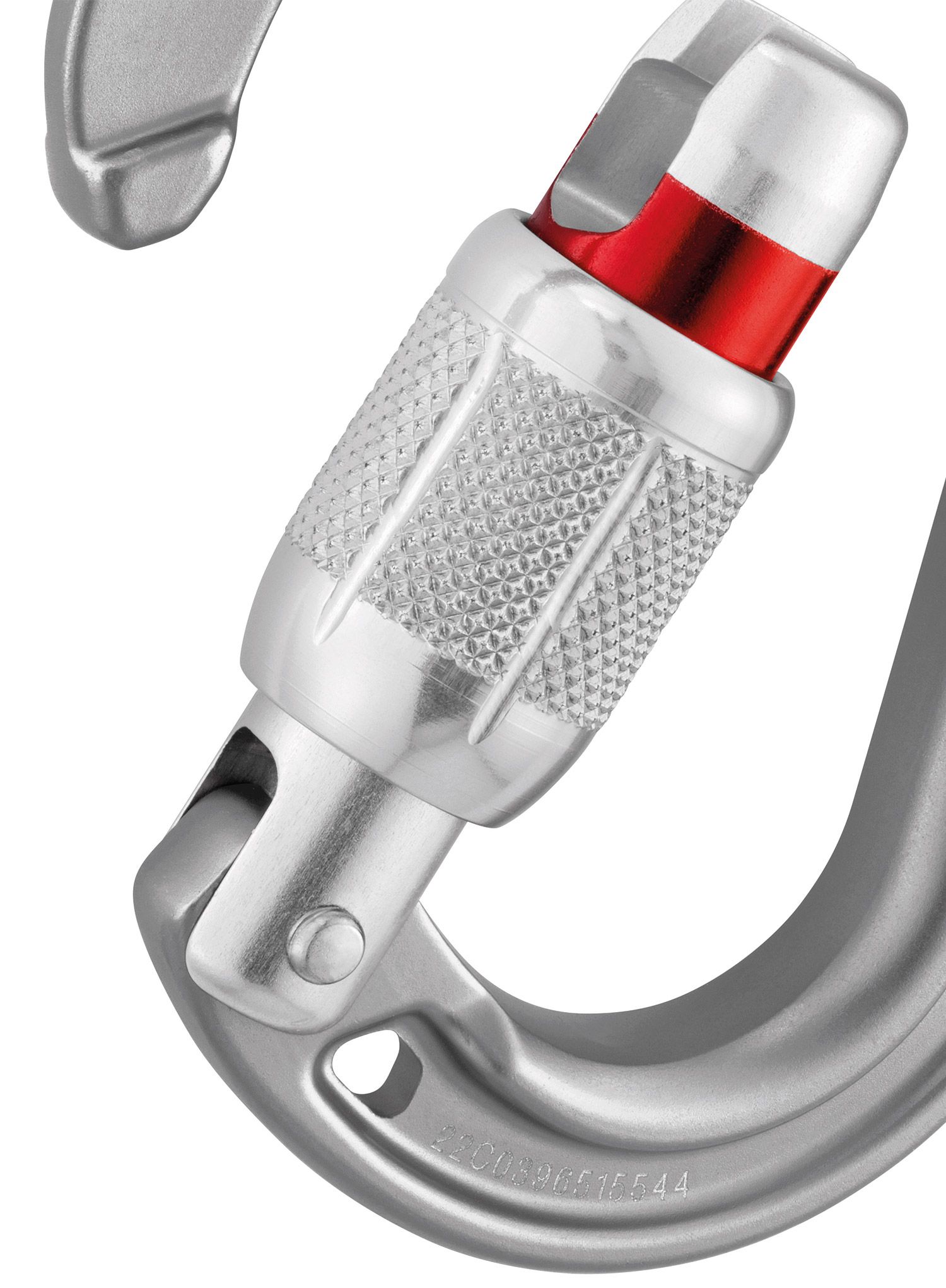 Horolezecká karabina Petzl Rocha Screw-Lock - light grey