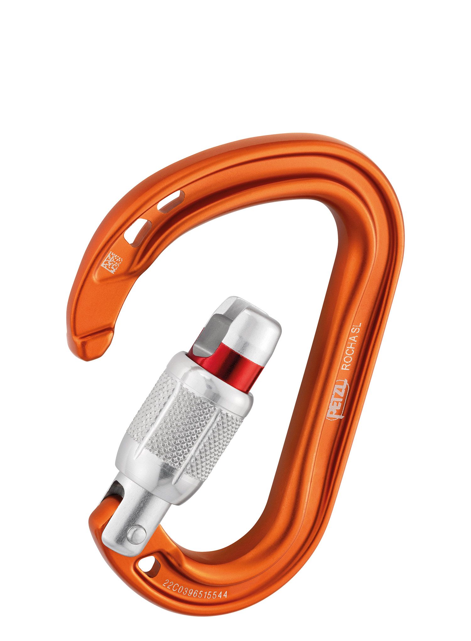 Horolezecká karabina Petzl Rocha Screw-Lock - orange
