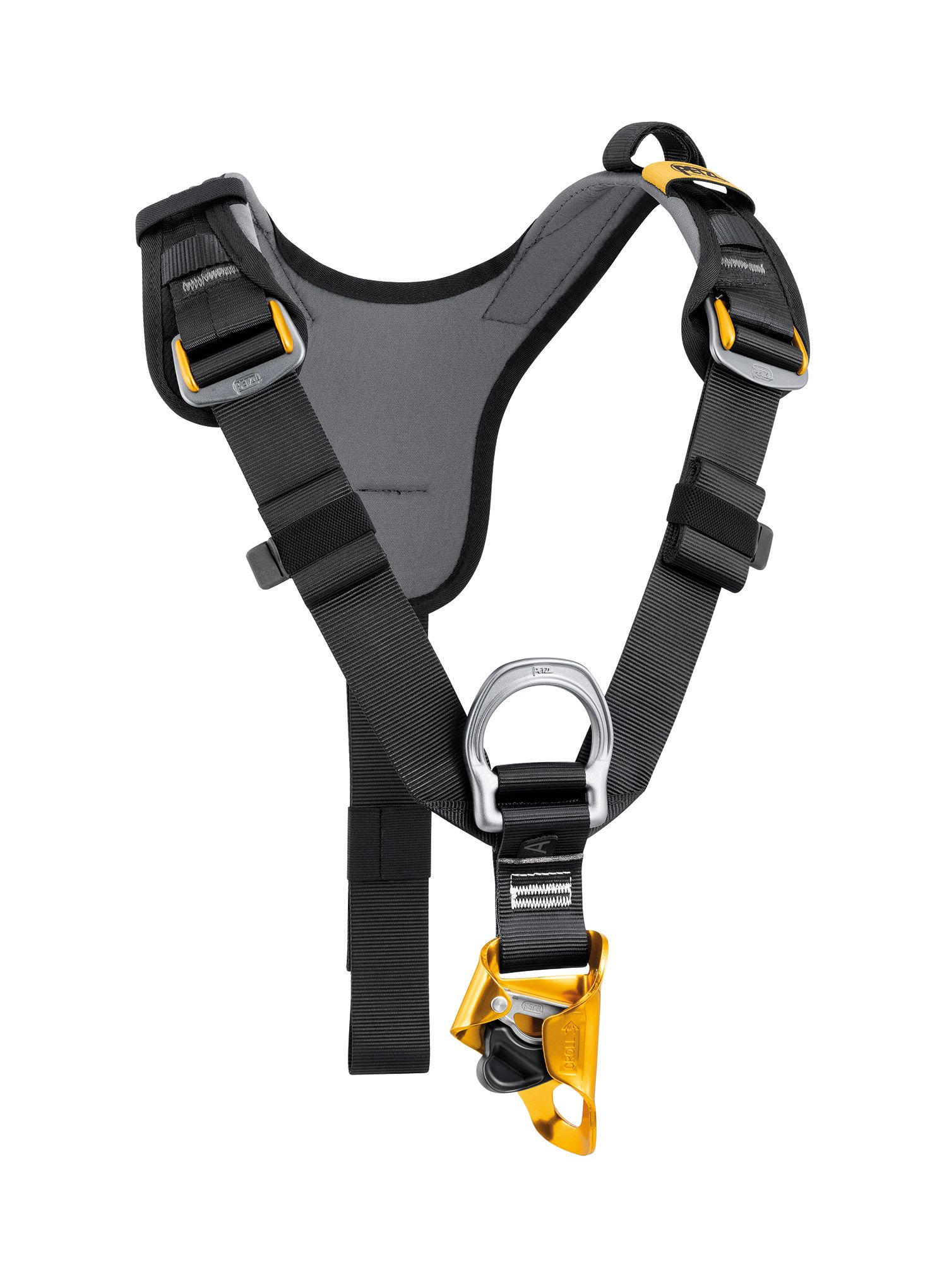Prsní úvazek Petzl Top Croll L - black/yellow