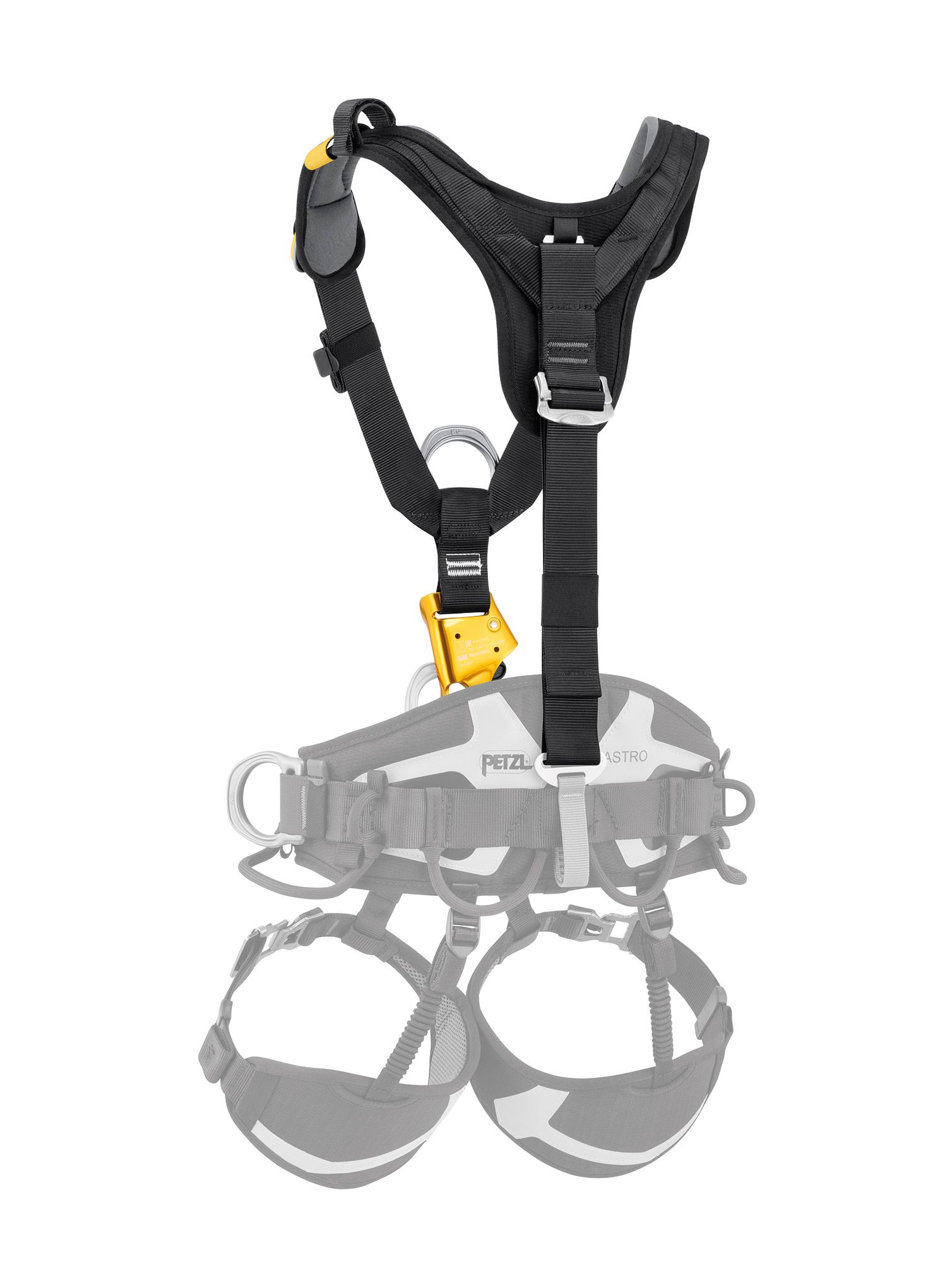 Prsní úvazek Petzl Top Croll L - black/yellow