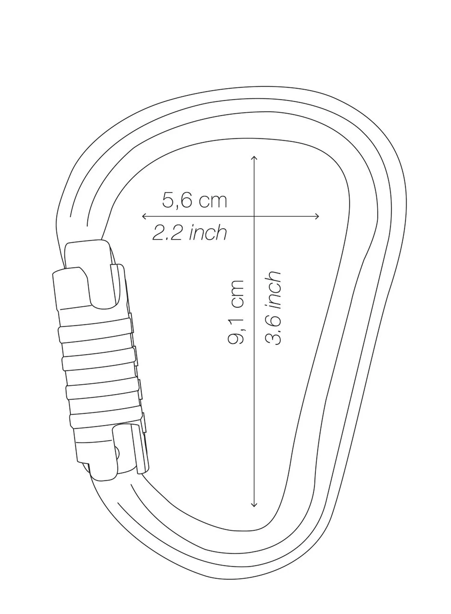 Horolezecká karabina Petzl William Ball-Lock - gold