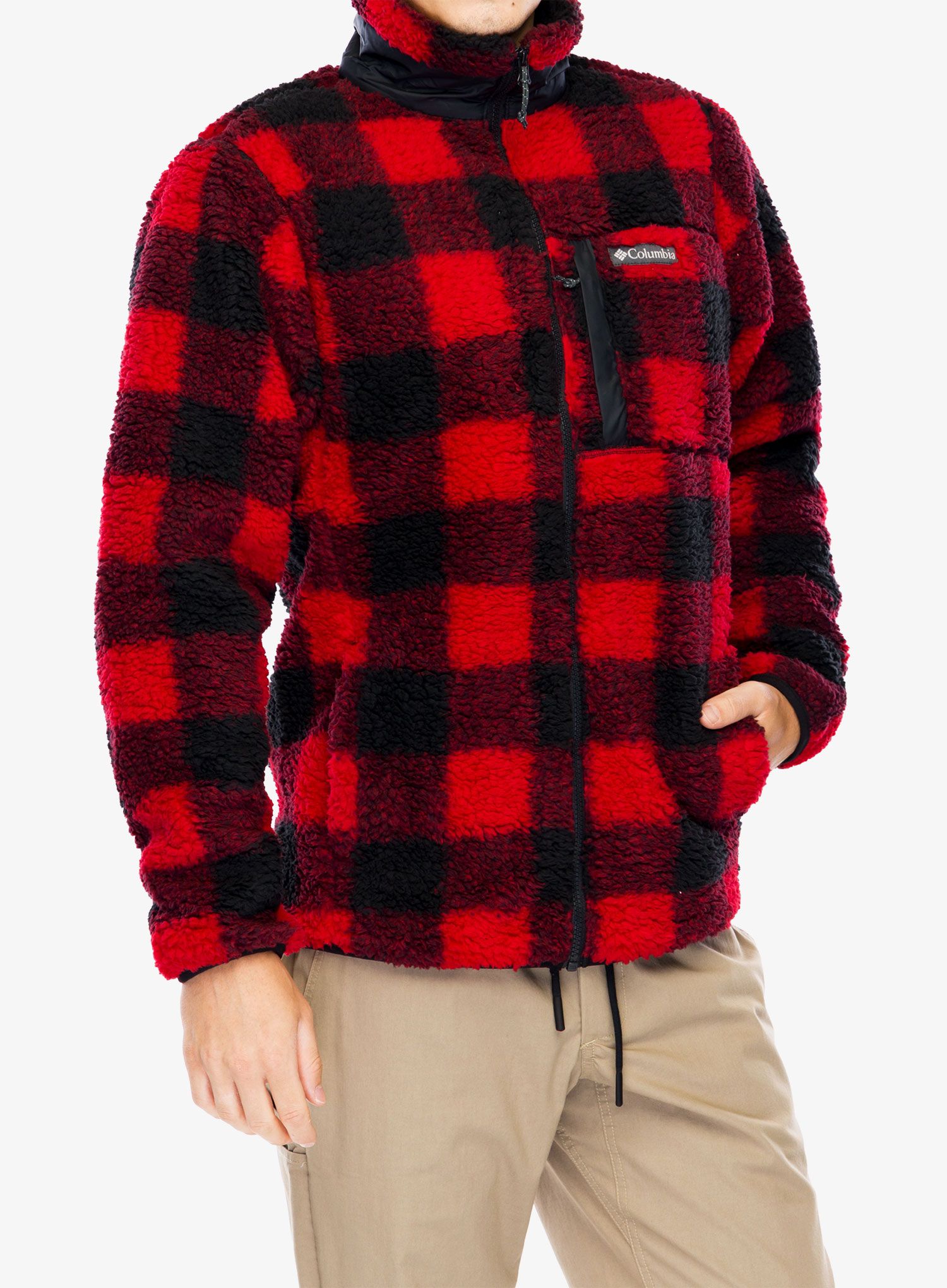 Fleecová mikina Columbia Winter Pass Printed Fleece II - mountain red check