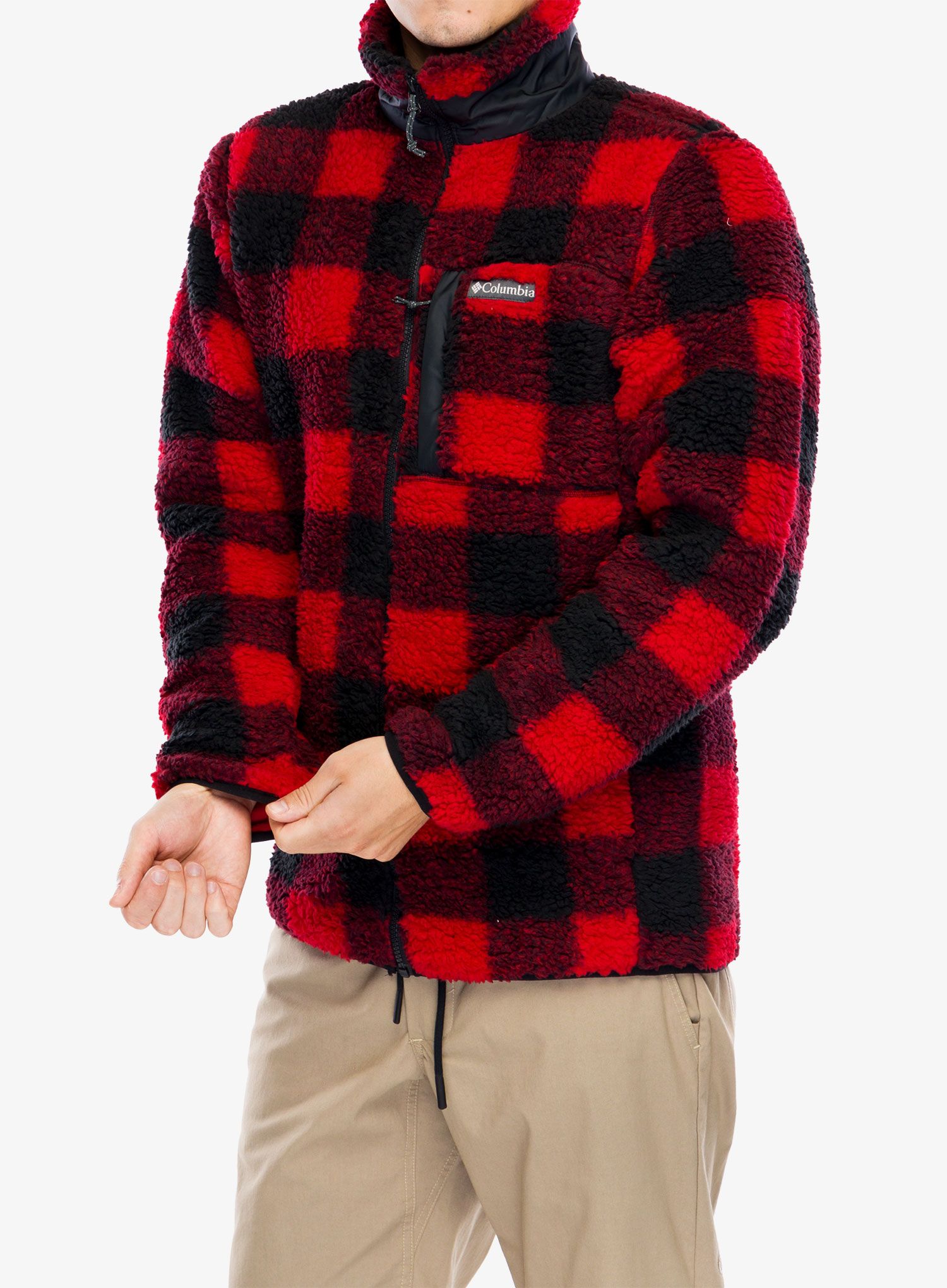 Fleecová mikina Columbia Winter Pass Printed Fleece II - mountain red check