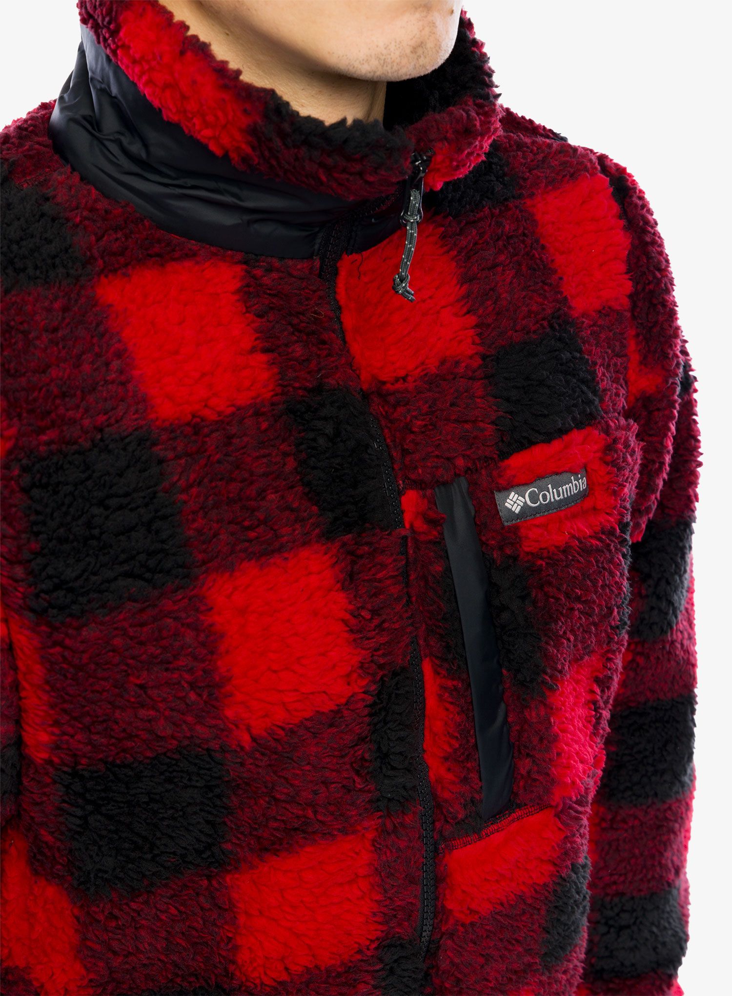 Fleecová mikina Columbia Winter Pass Printed Fleece II - mountain red check