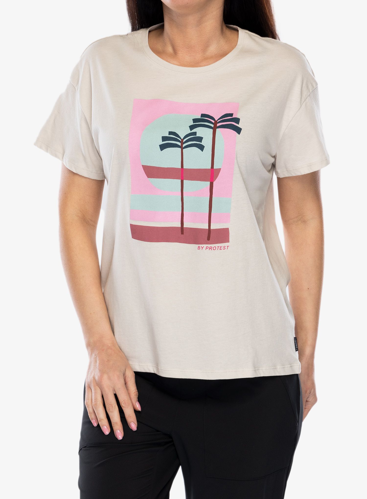 Dámské tričko s potiskem Protest Prtglassy T-Shirt - kit off white