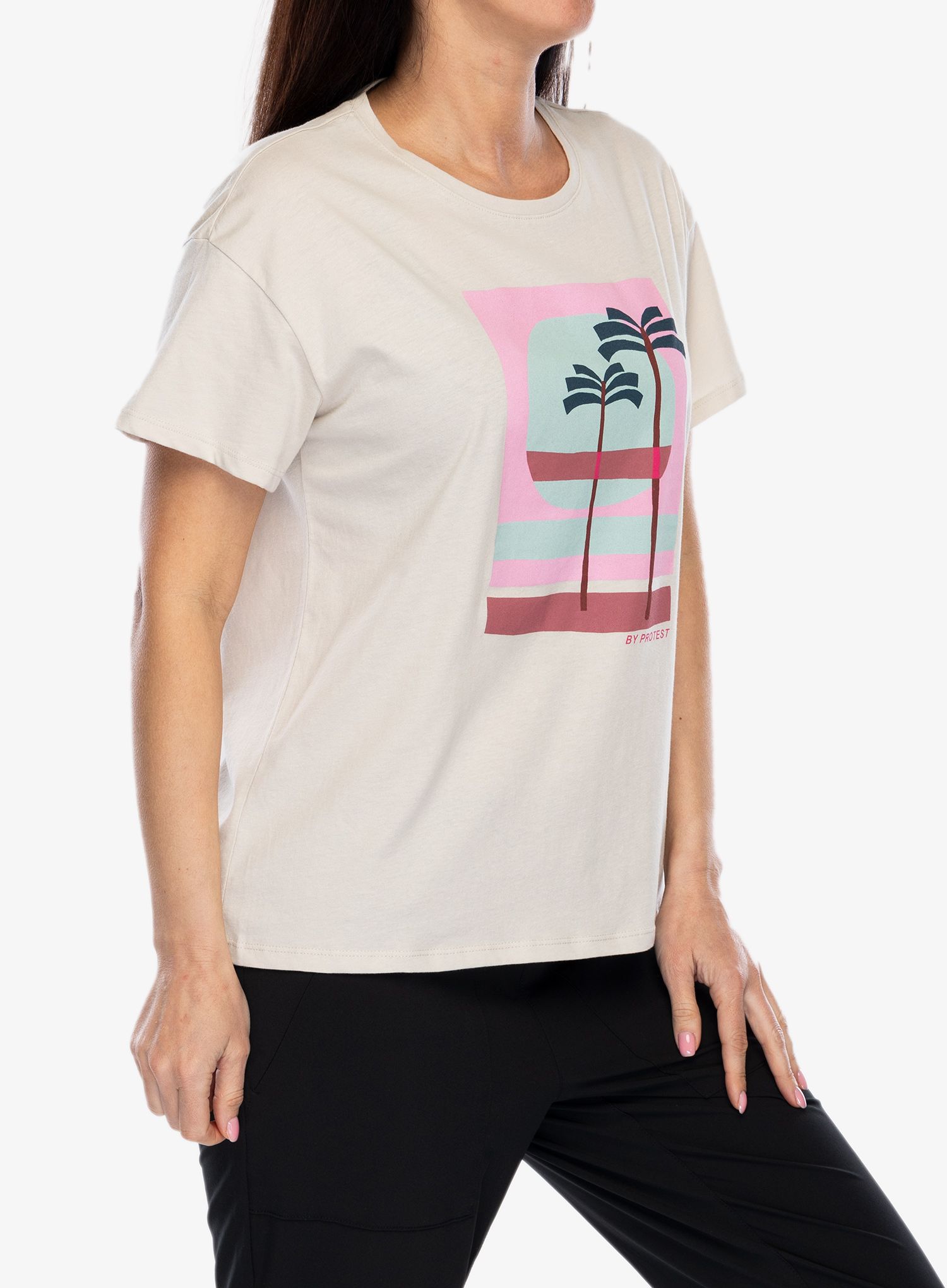 Dámské tričko s potiskem Protest Prtglassy T-Shirt - kit off white