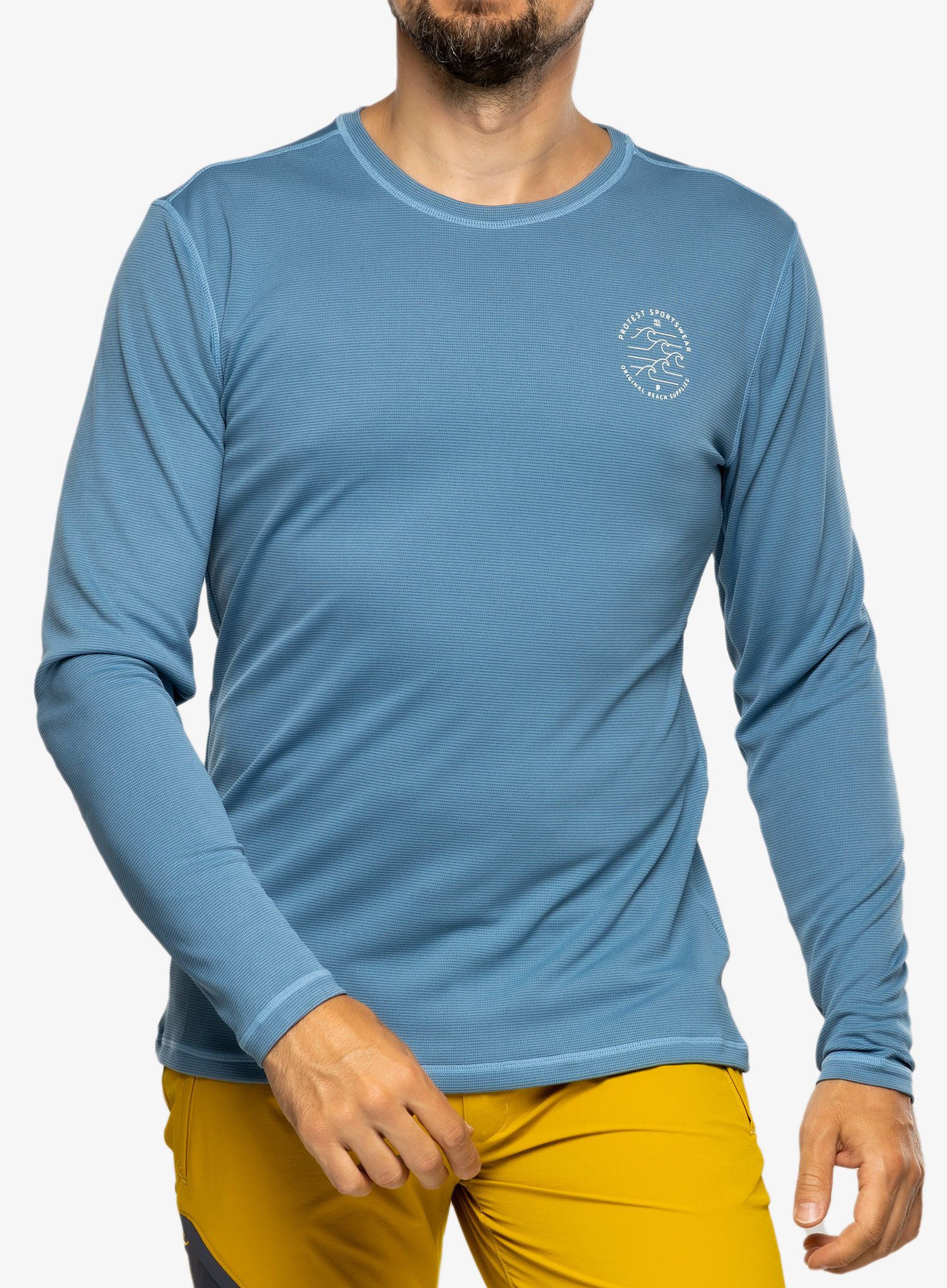 Pánská mikina Protest Prtlooma Long Sleeve Lycra Surf Shirt - river blue