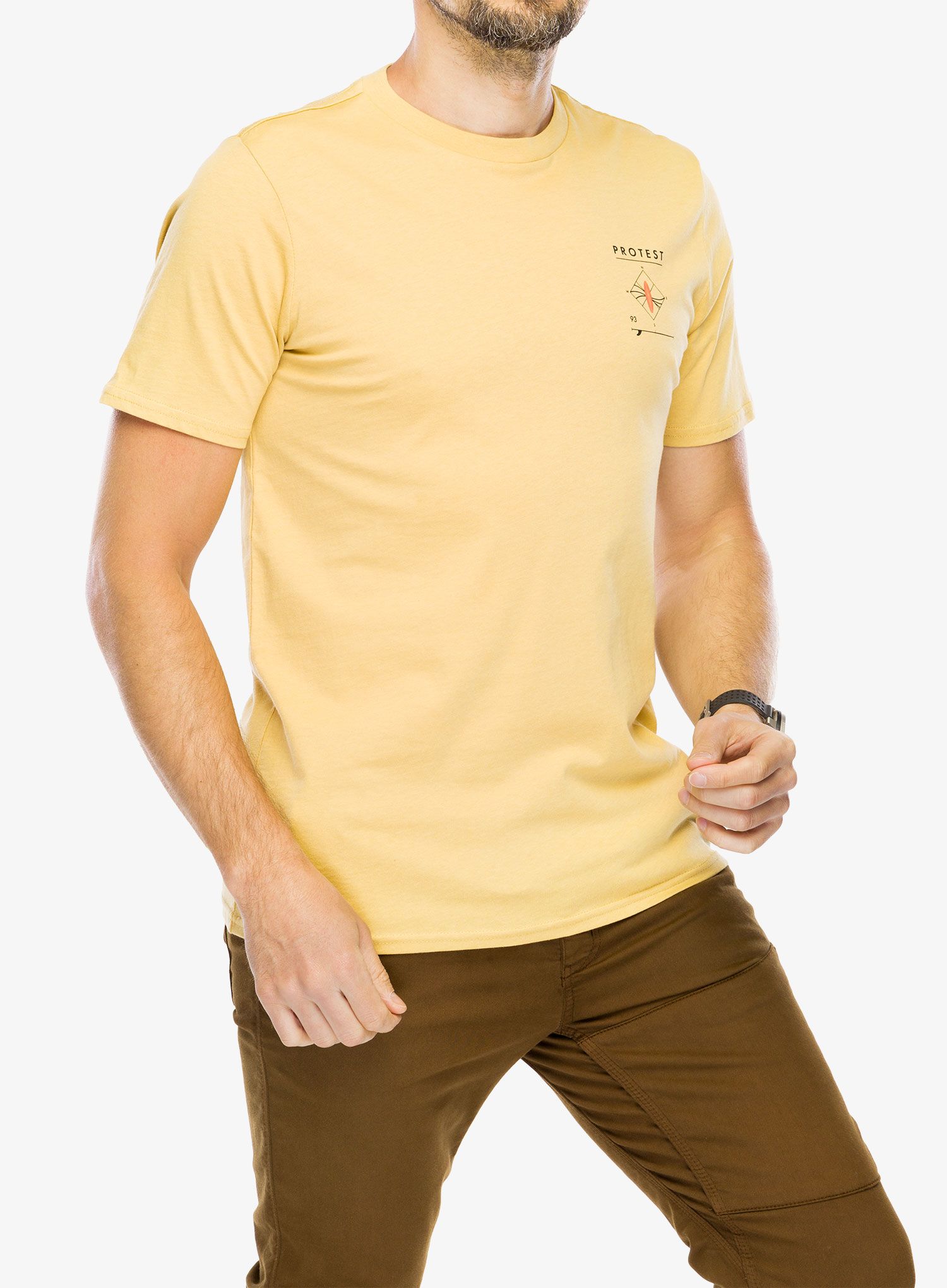 Tričko s potiskem Protest Prtpenalt T-Shirt - butter yellow