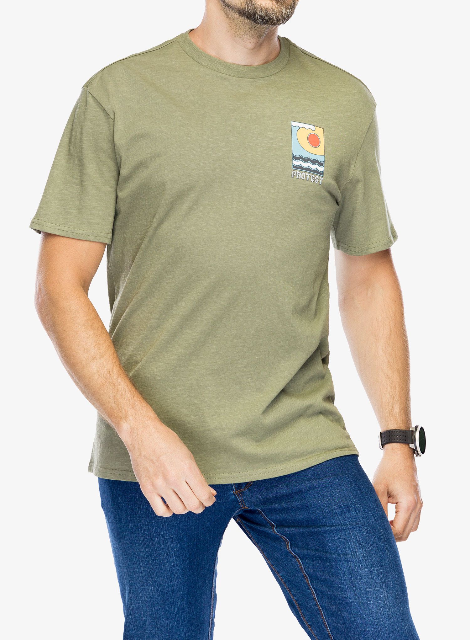 Bavlněné tričko Protest Prtrudge T-Shirt - artichoke green
