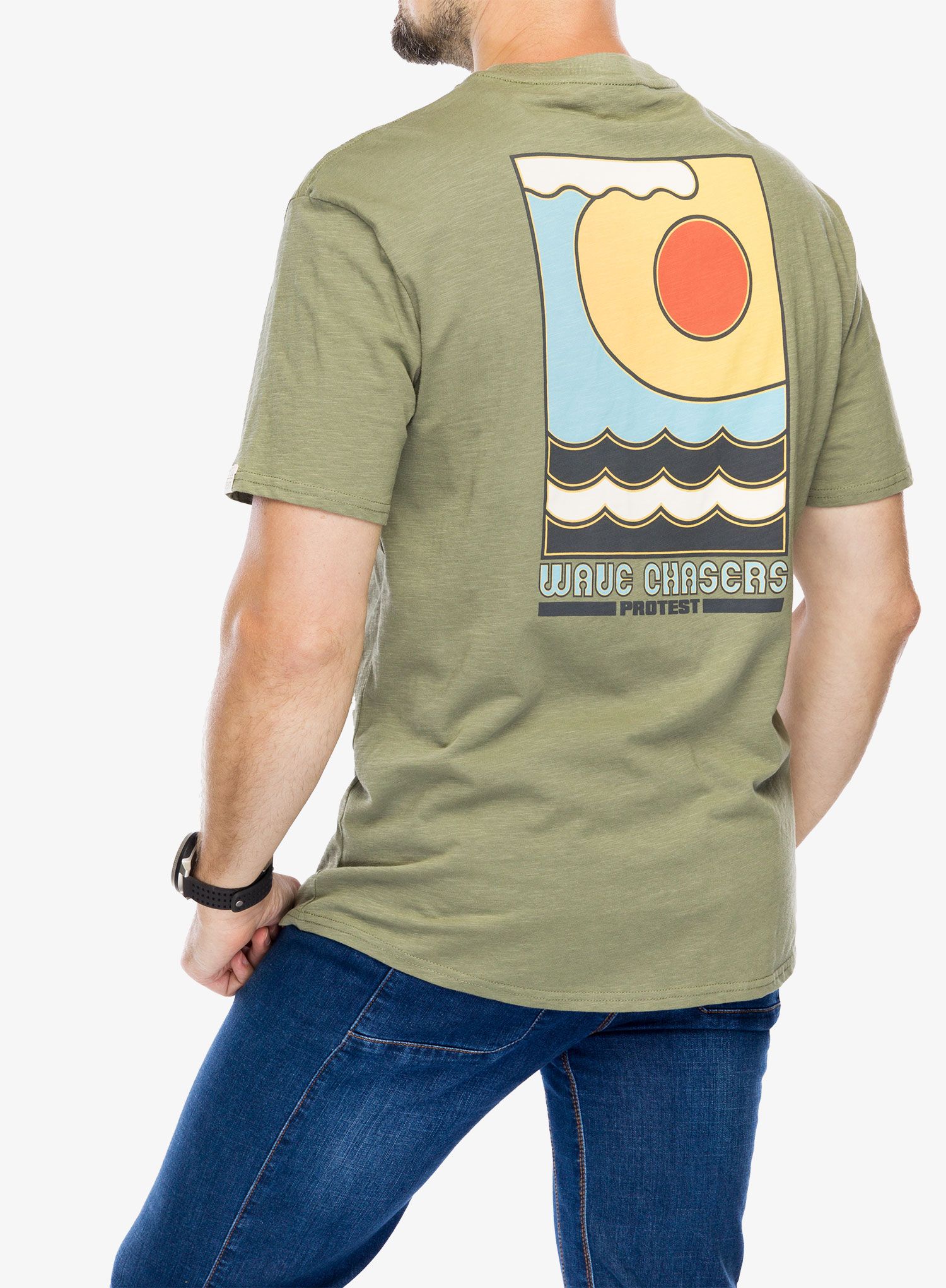 Bavlněné tričko Protest Prtrudge T-Shirt - artichoke green