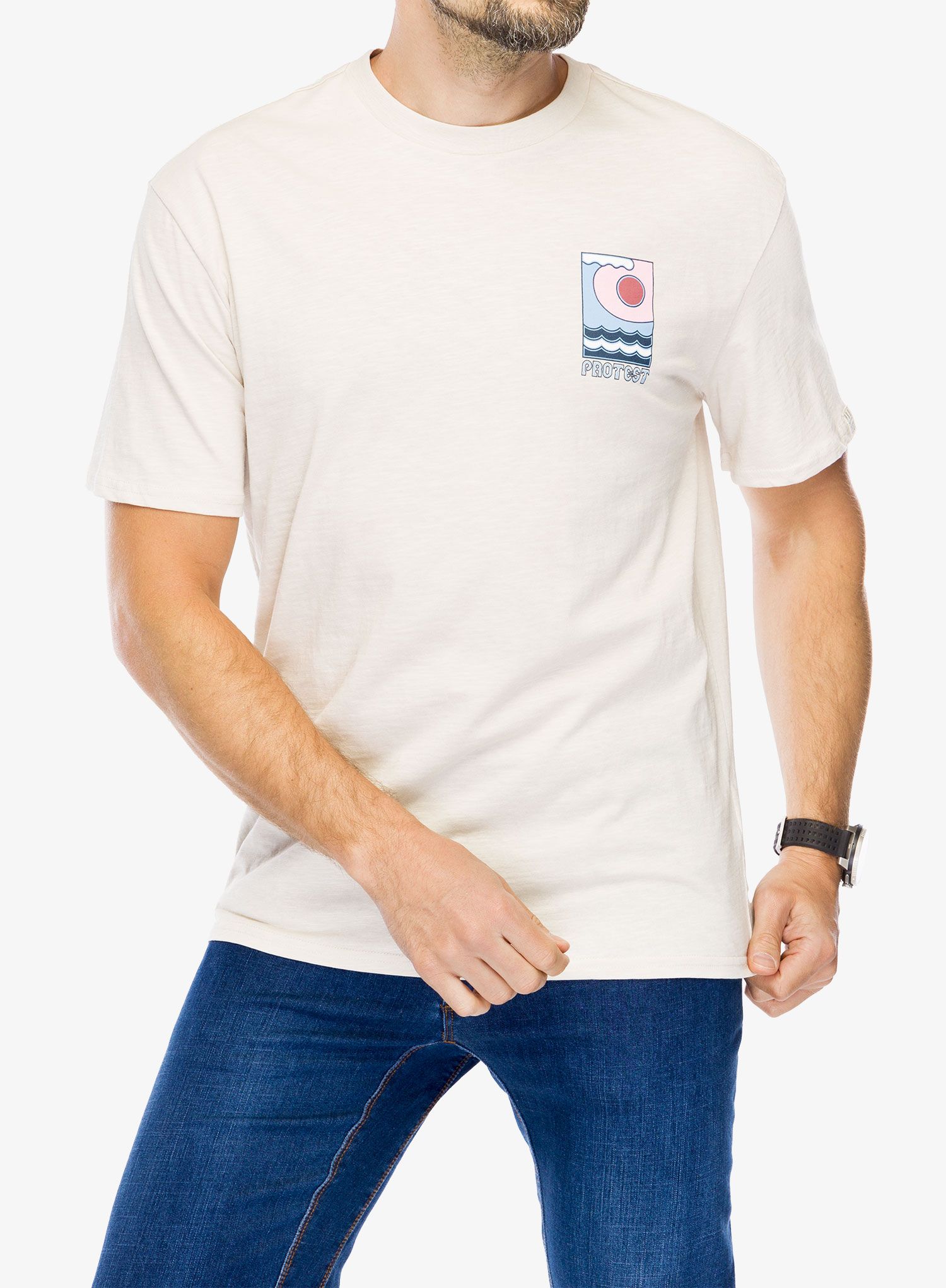 Bavlněné tričko Protest Prtrudge T-Shirt - kit off white