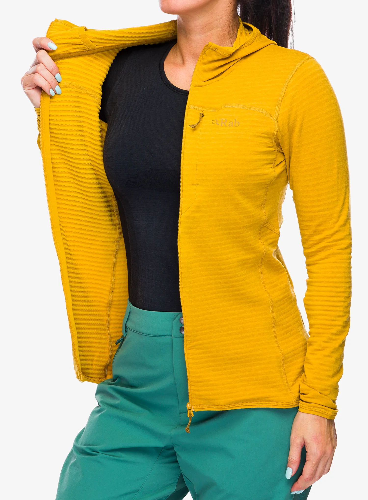Dámská mikina s kapucí Rab Ascendor Light Hoody - sahara