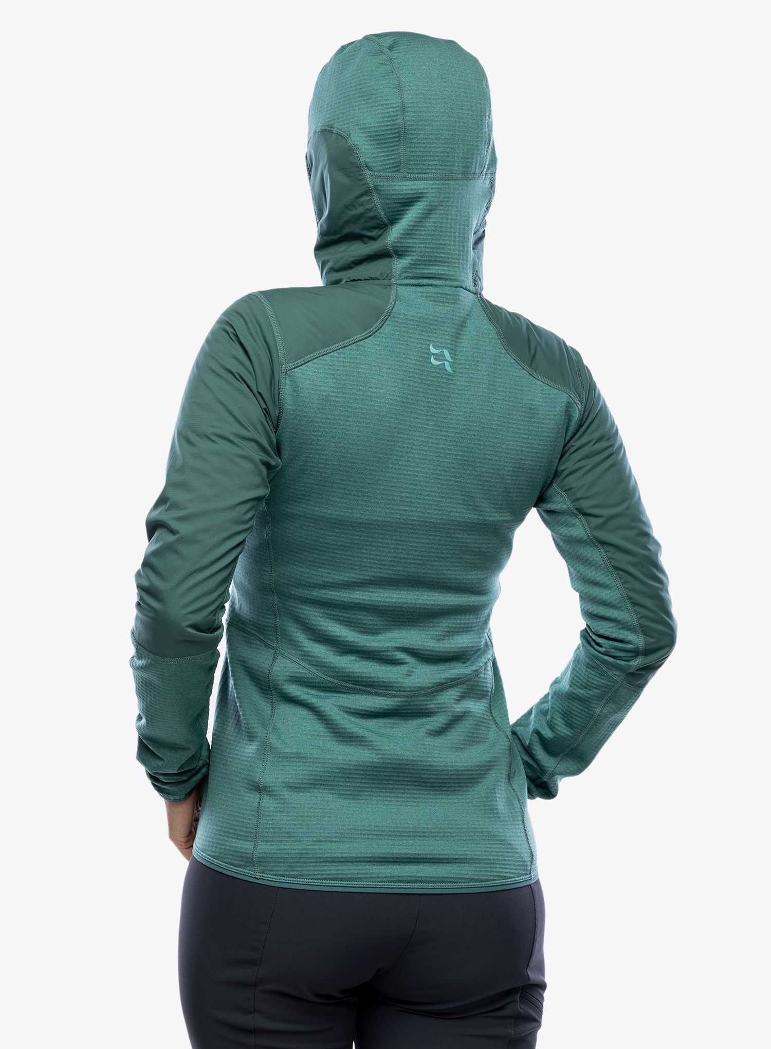 Mikina s kapucí Rab Ascendor Summit Hoody - green slate/eucalyptus