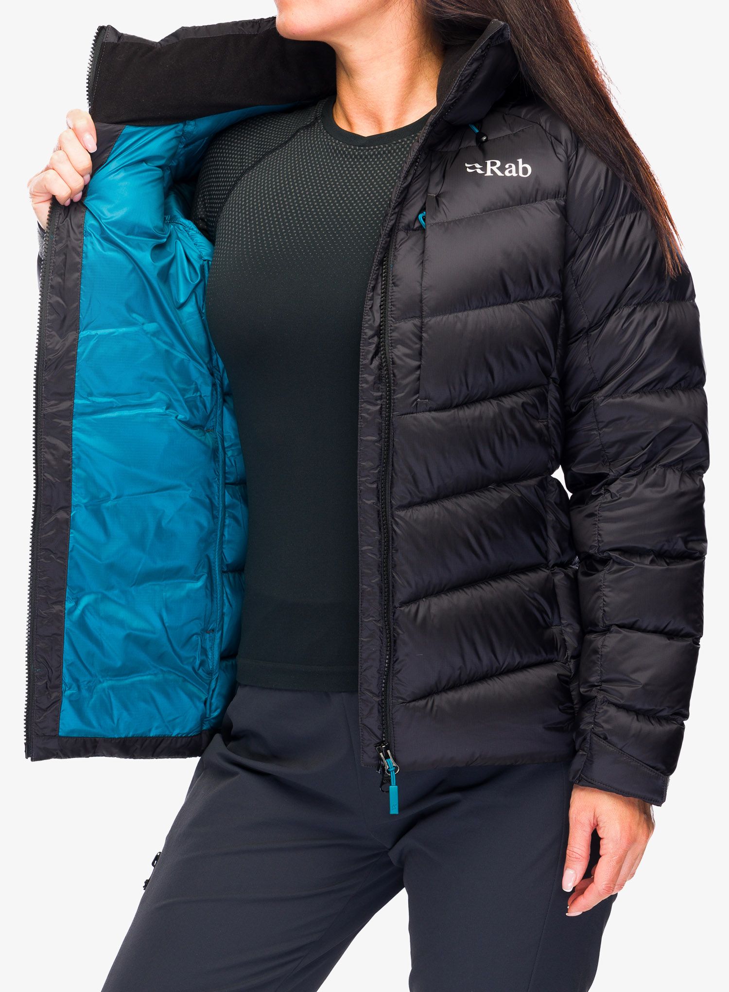 Dámská péřová bunda Rab Axion Pro Jacket - anthracite
