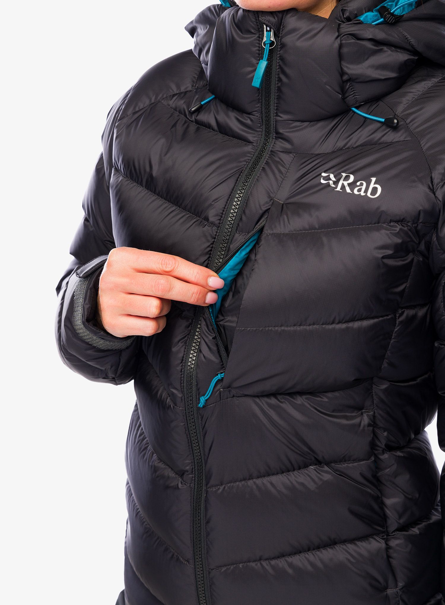 Dámská péřová bunda Rab Axion Pro Jacket - anthracite