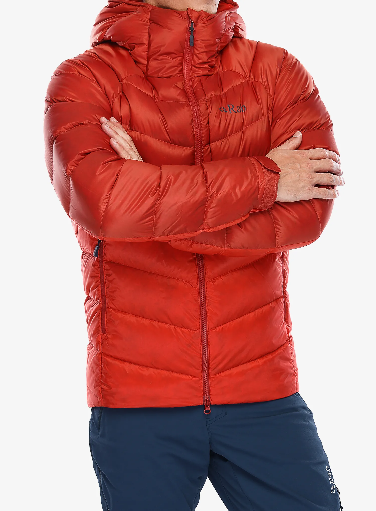Péřová bunda Rab Axion Pro Jacket - tuscan red/dark horizon