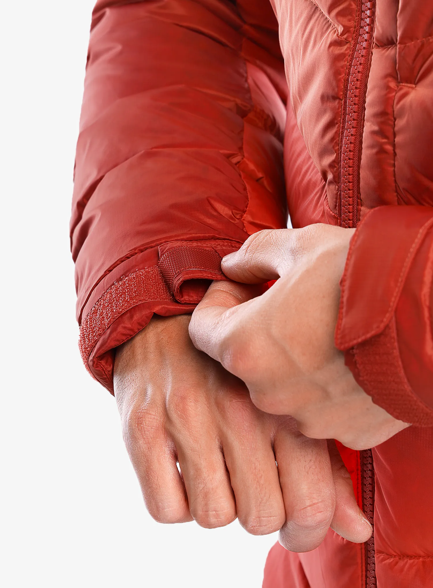 Péřová bunda Rab Axion Pro Jacket - tuscan red/dark horizon