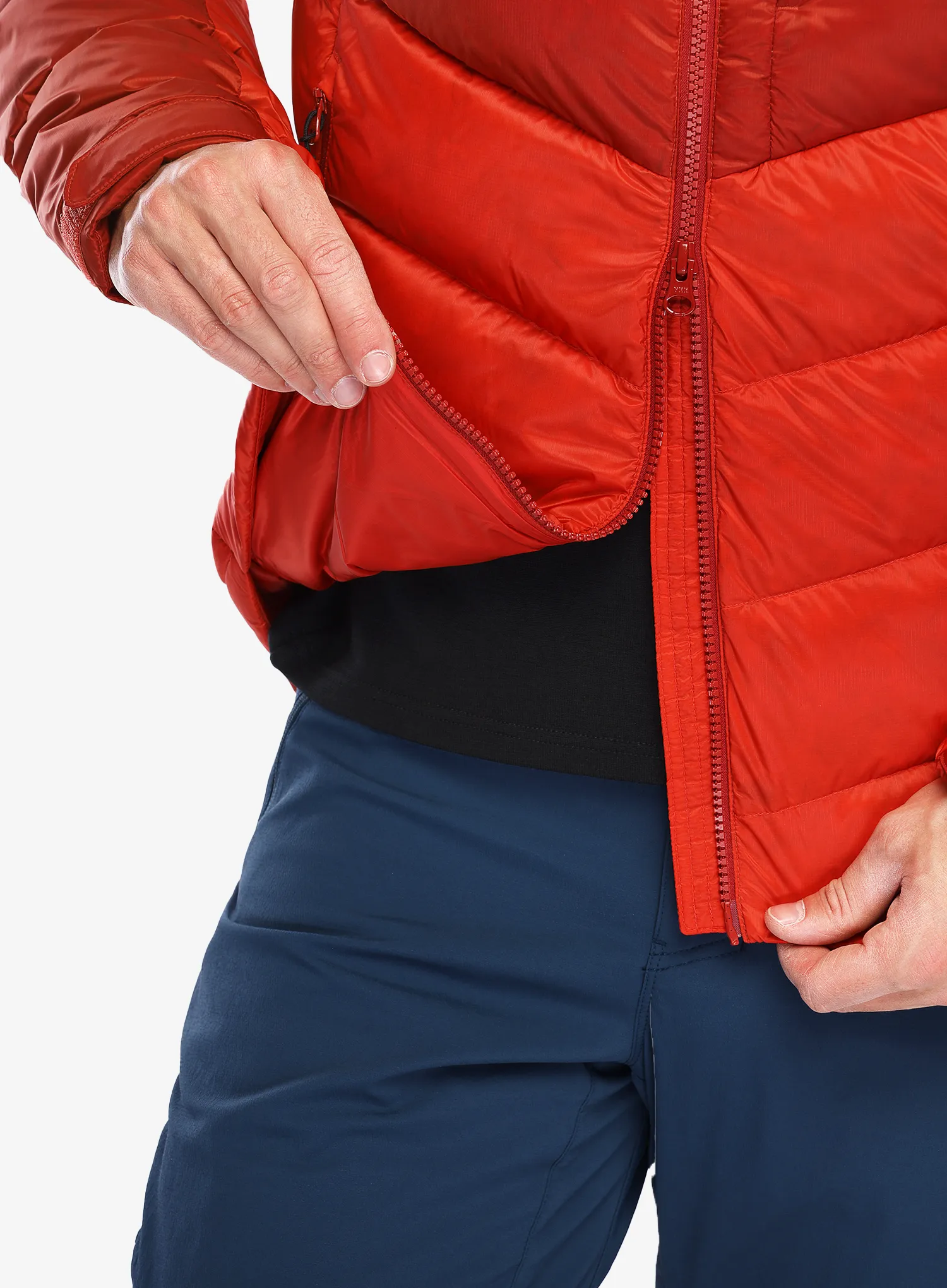 Péřová bunda Rab Axion Pro Jacket - tuscan red/dark horizon