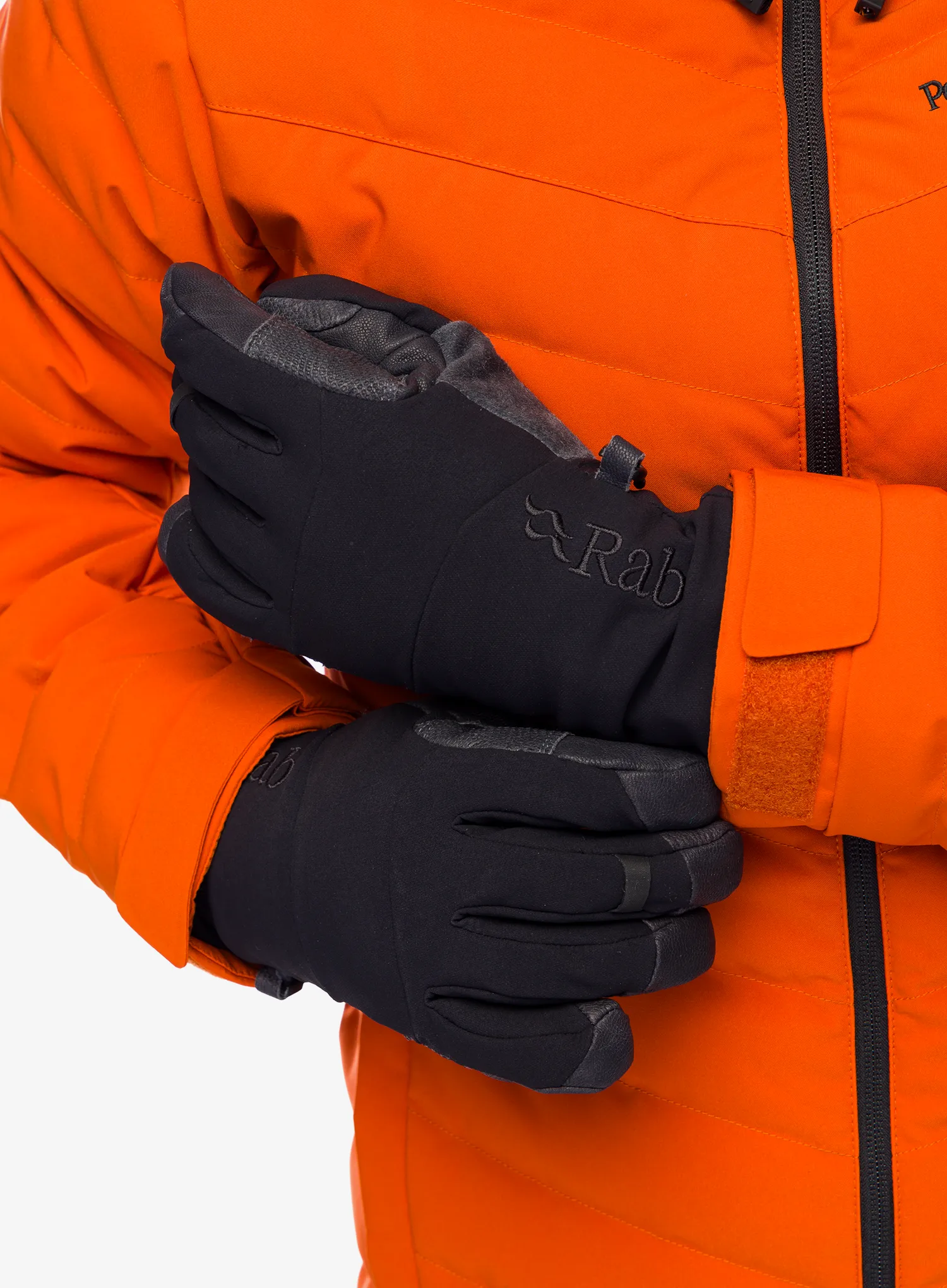 Dámské rukavice softshellowe Rab Baltoro Glove - black