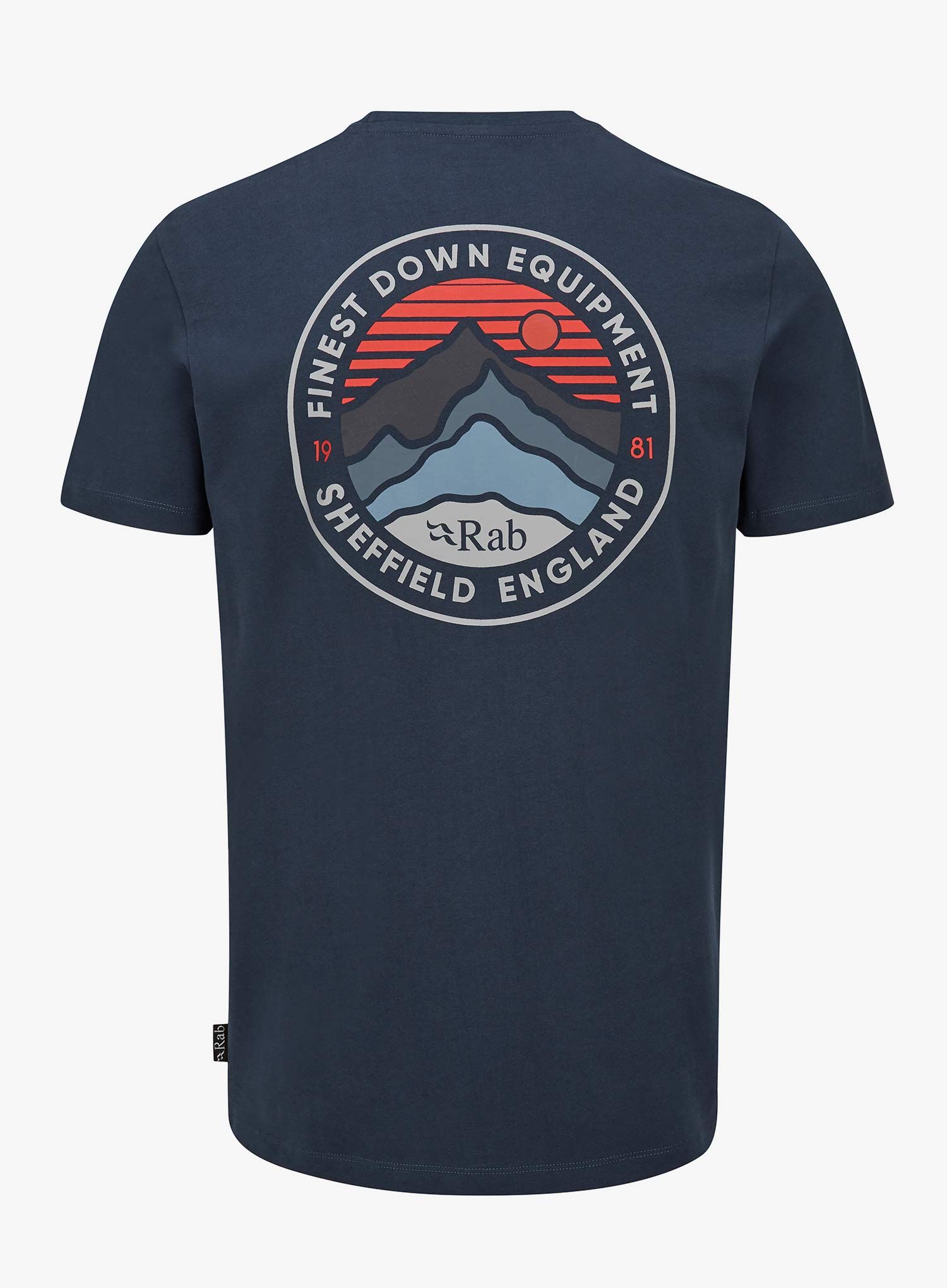 Bavlněné tričko Rab Basecamp 3 Peak Tee - tempest blue