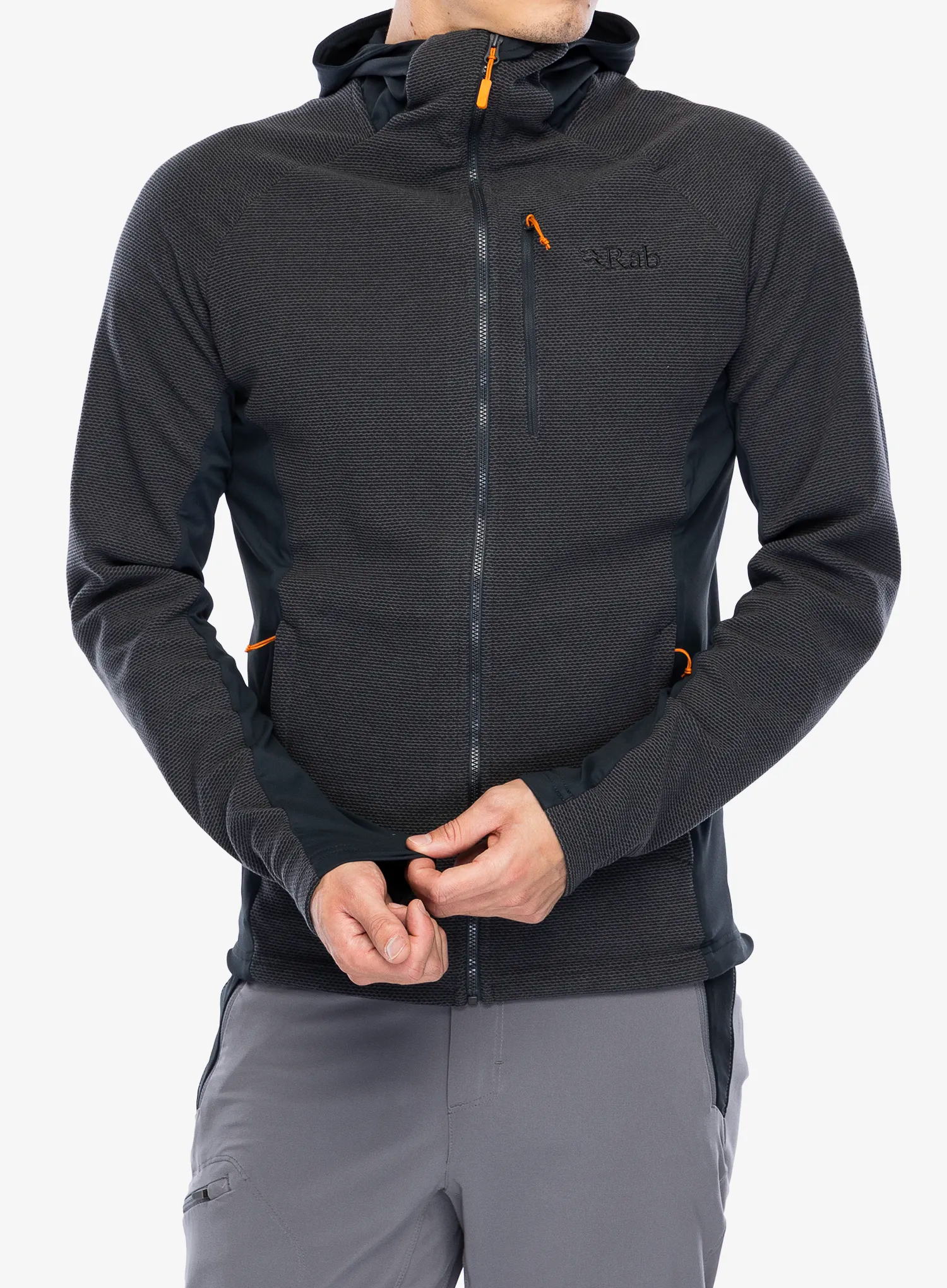 Mikina s kapucí Rab Capacitor Hoody - graphene