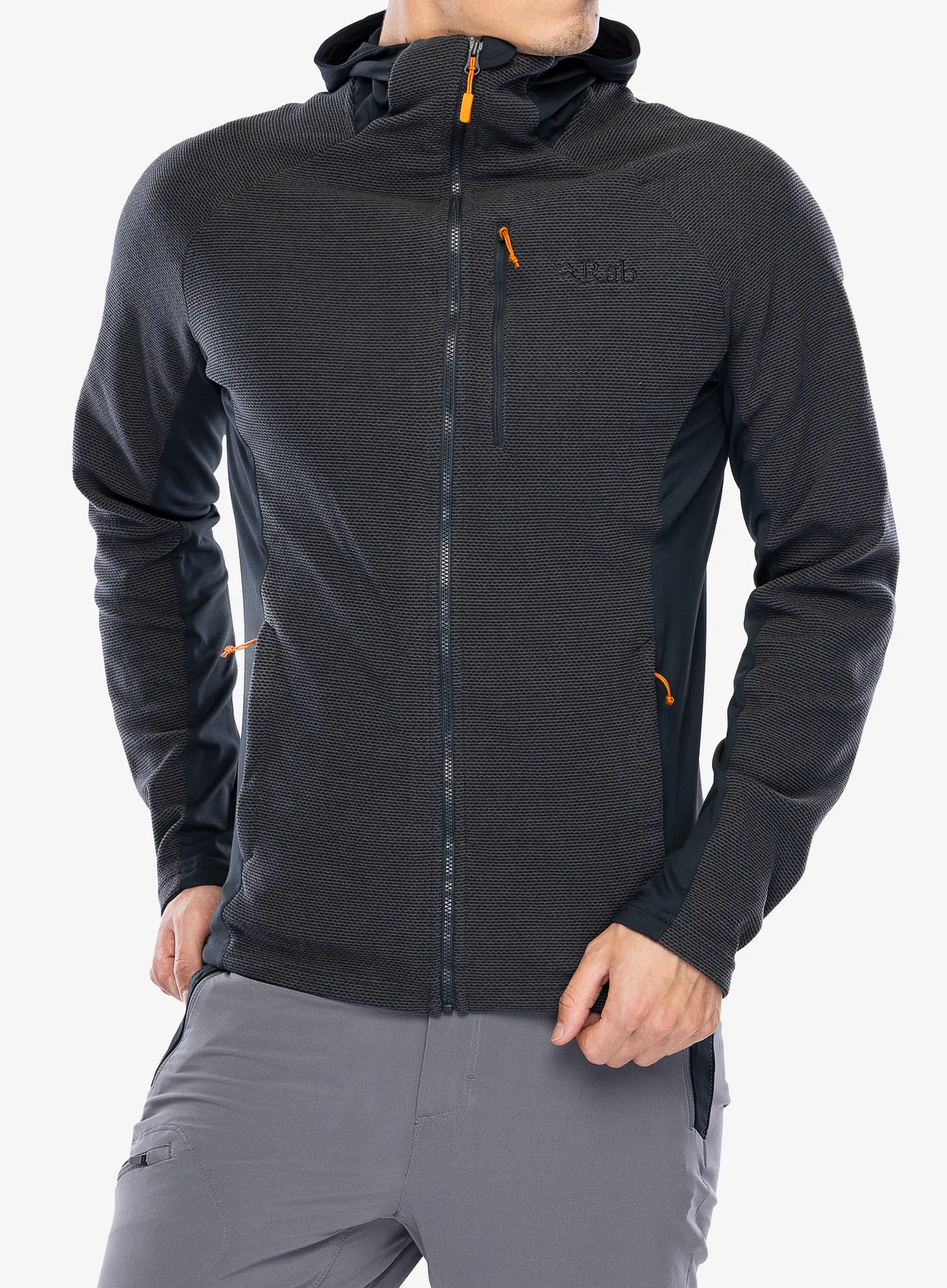 Mikina s kapucí Rab Capacitor Hoody - graphene