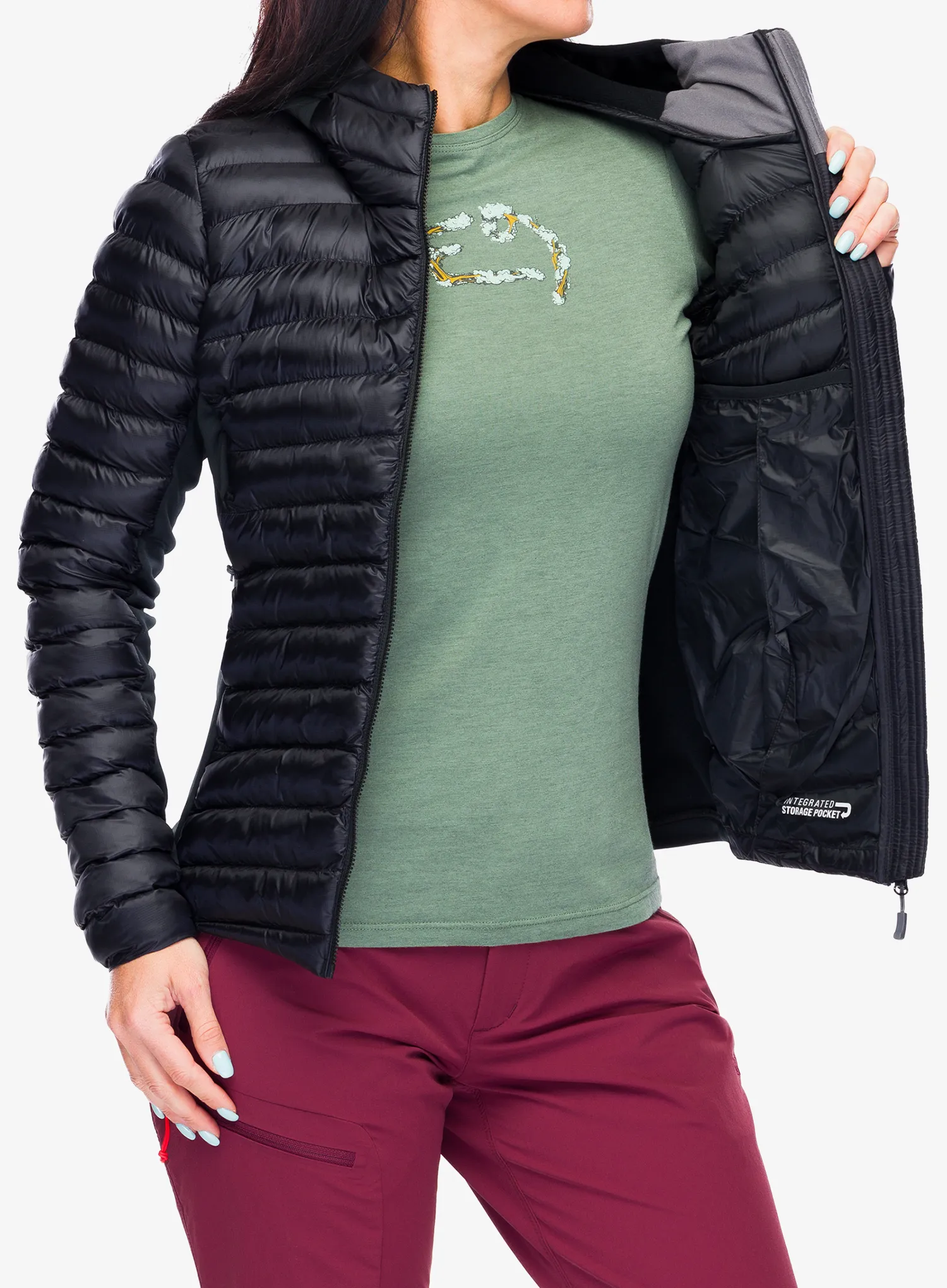 Zateplená bunda dámská Rab Cirrus Flex Hoody - black