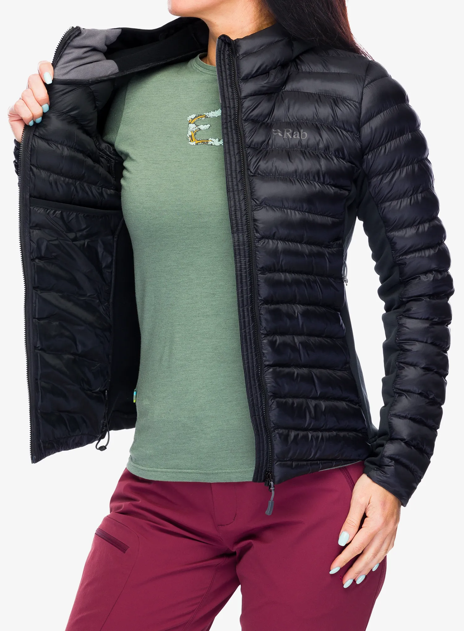 Zateplená bunda dámská Rab Cirrus Flex Hoody - black