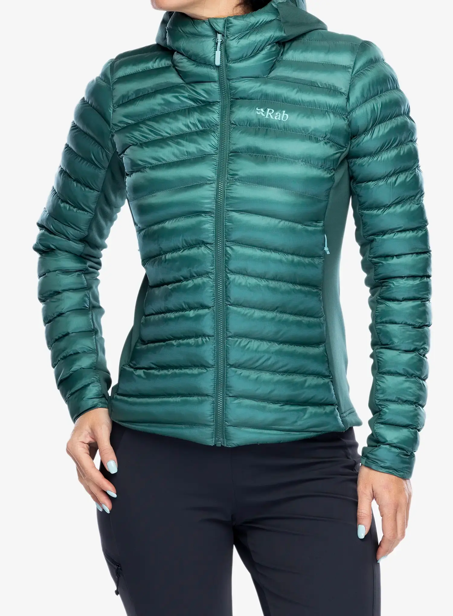 Zateplená bunda dámská Rab Cirrus Flex Hoody - eucalyptus/green slate