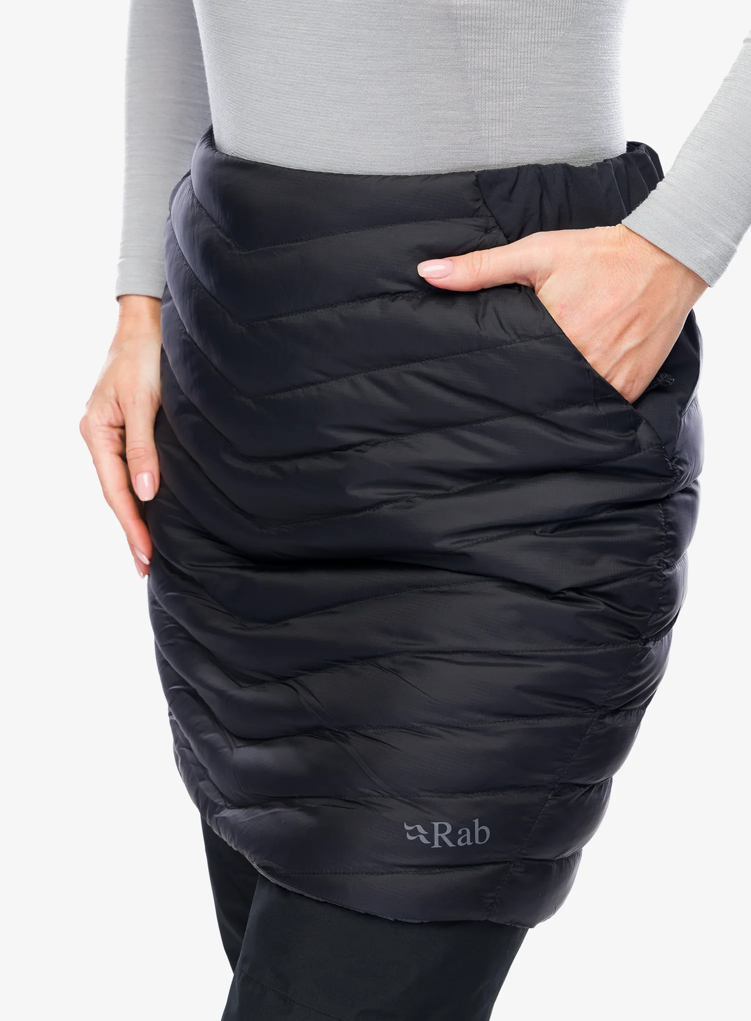Zateplená sukně Rab Cirrus Skirt - black/graphene