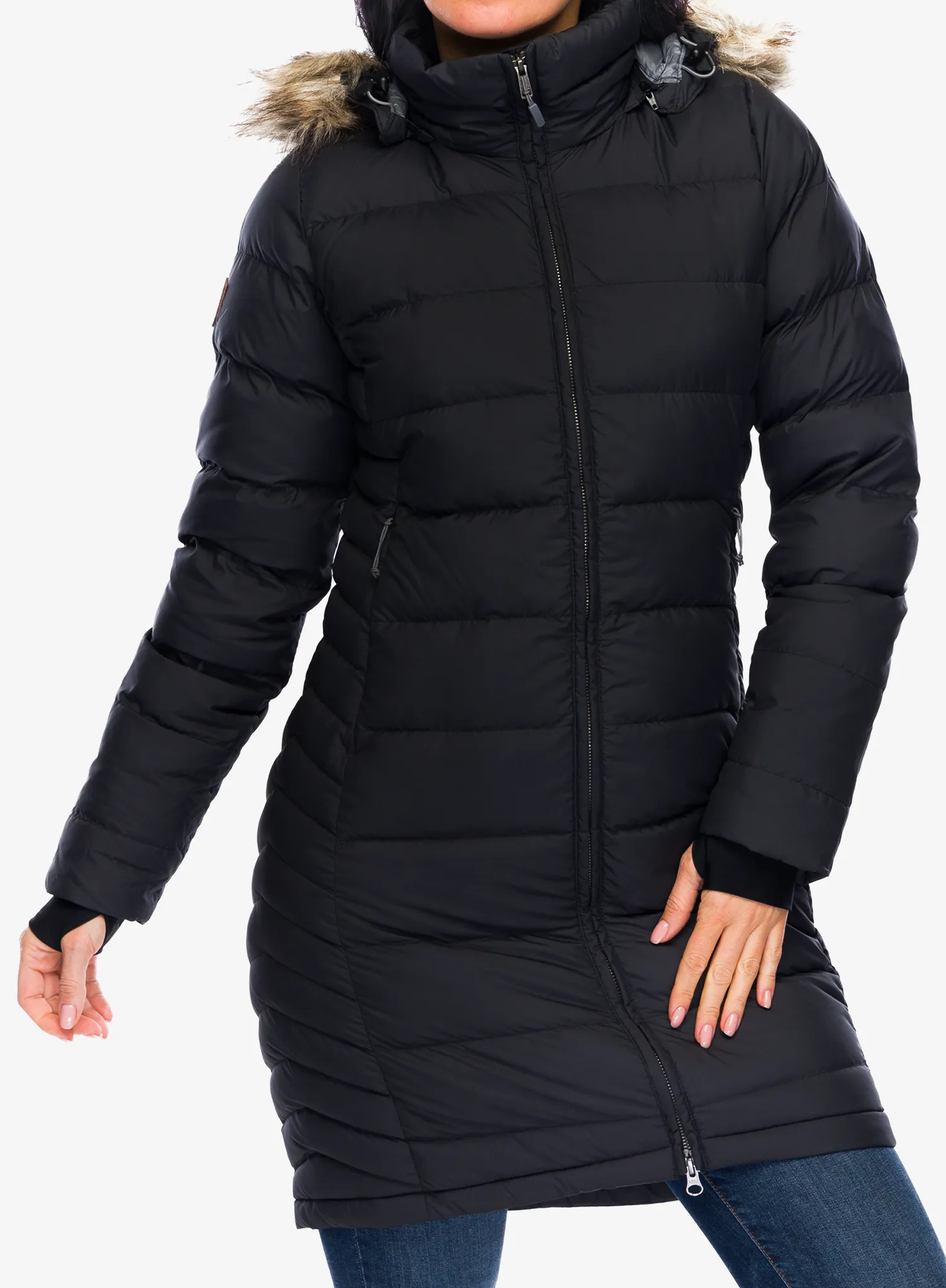 Dámský péřový kabát Rab Deep Cover Parka - black