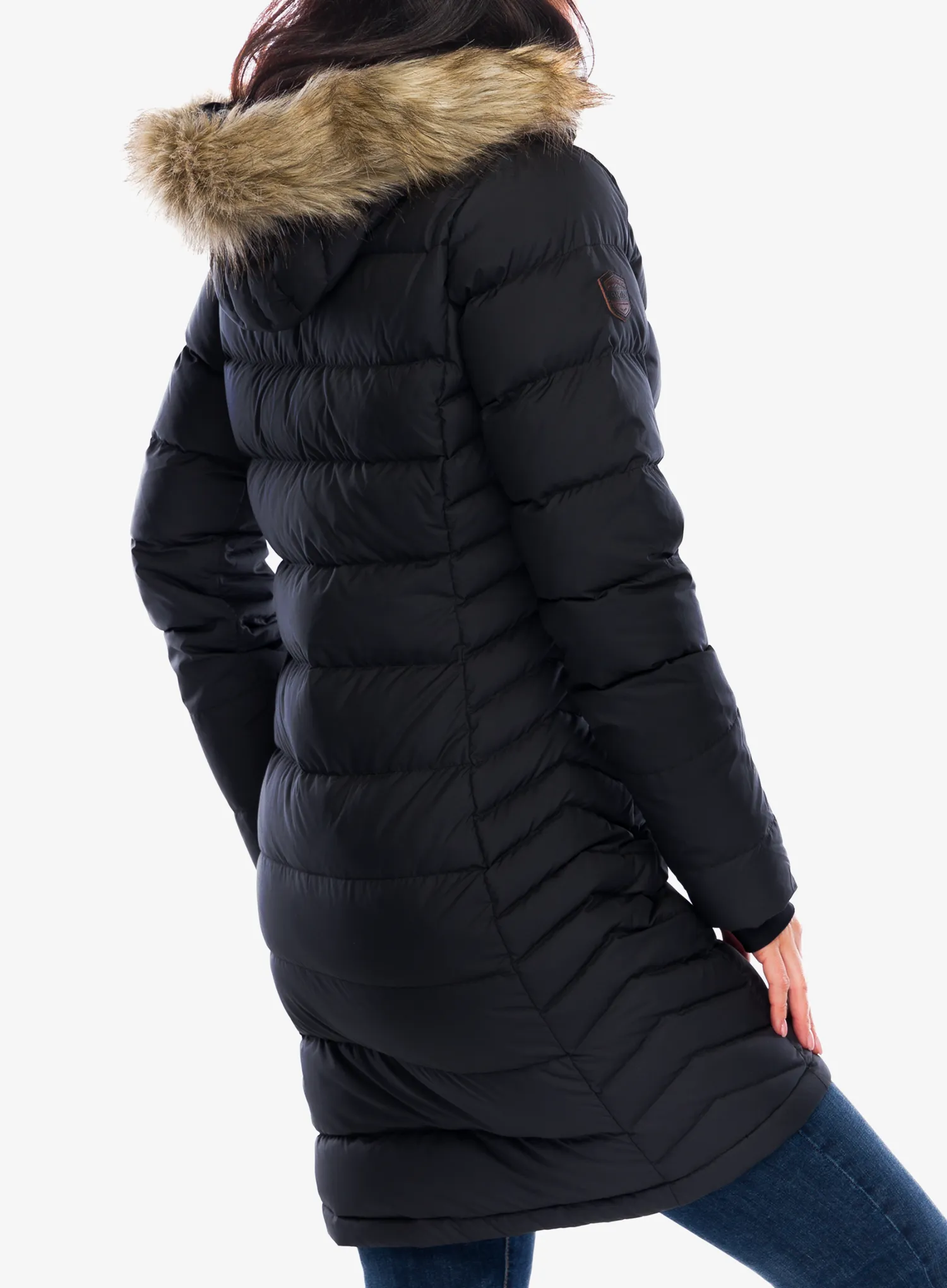 Dámský péřový kabát Rab Deep Cover Parka - black