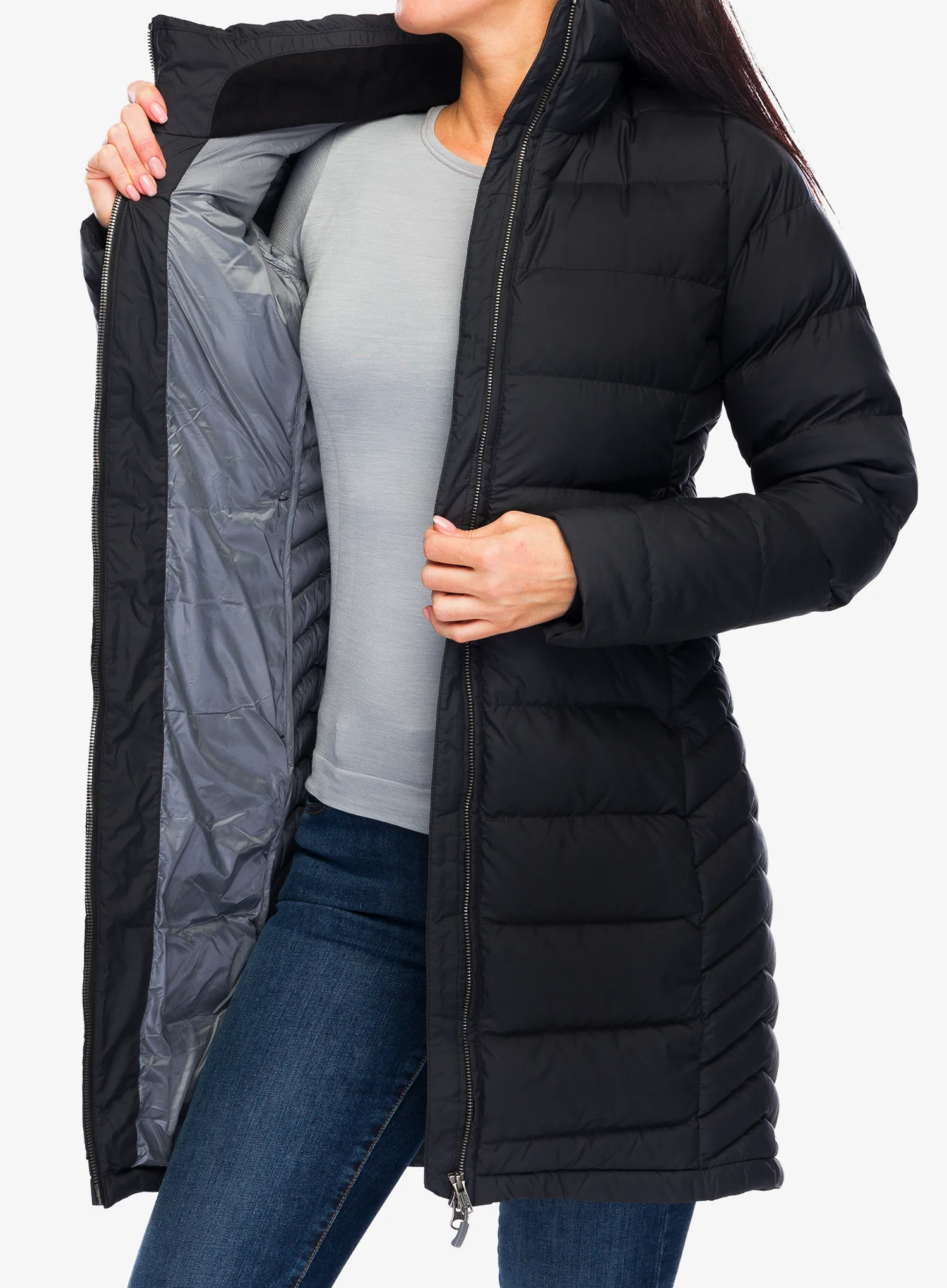 Dámský péřový kabát Rab Deep Cover Parka - black