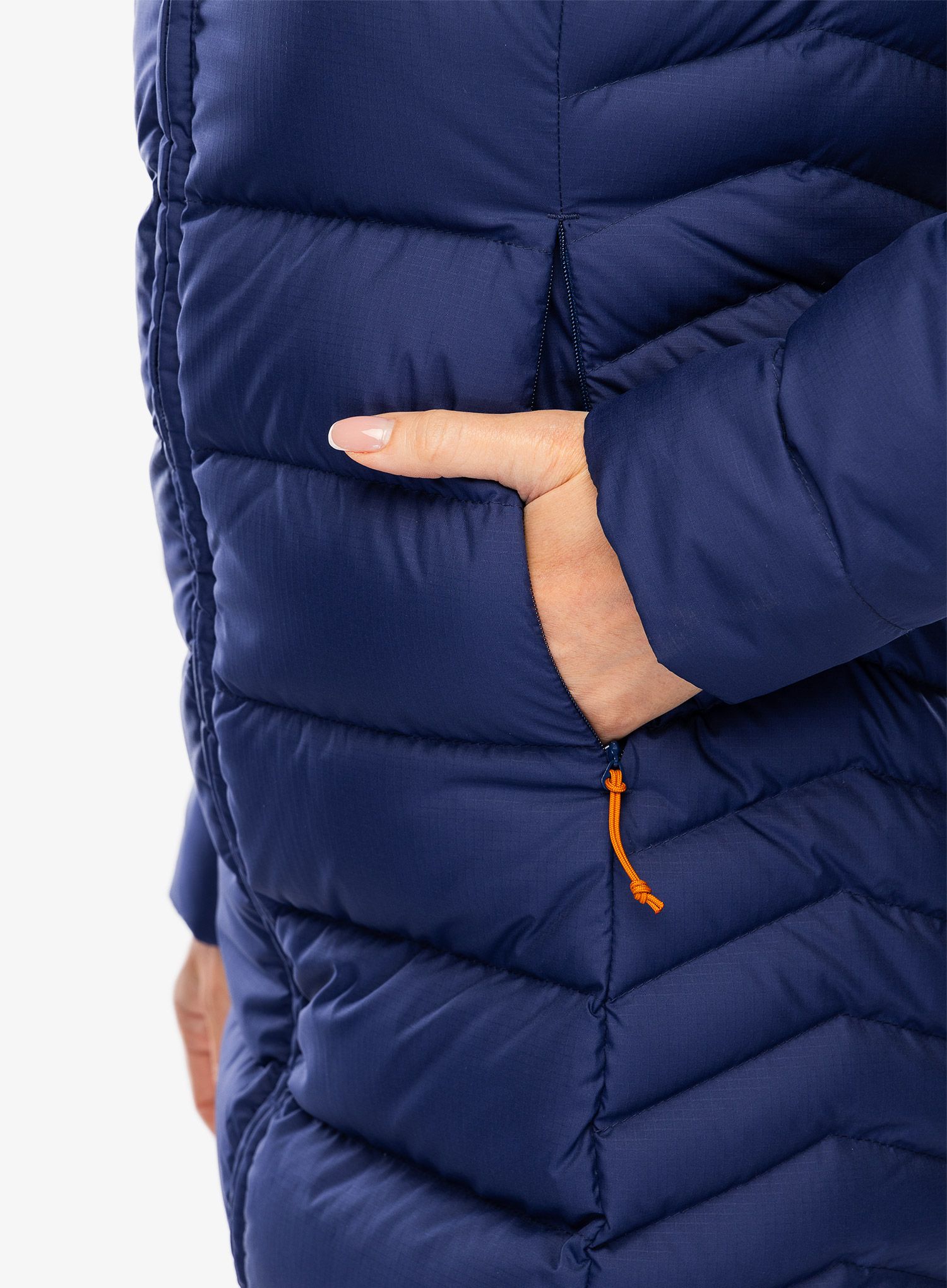 Dámský péřový kabát Rab Deep Cover Parka - patriot blue