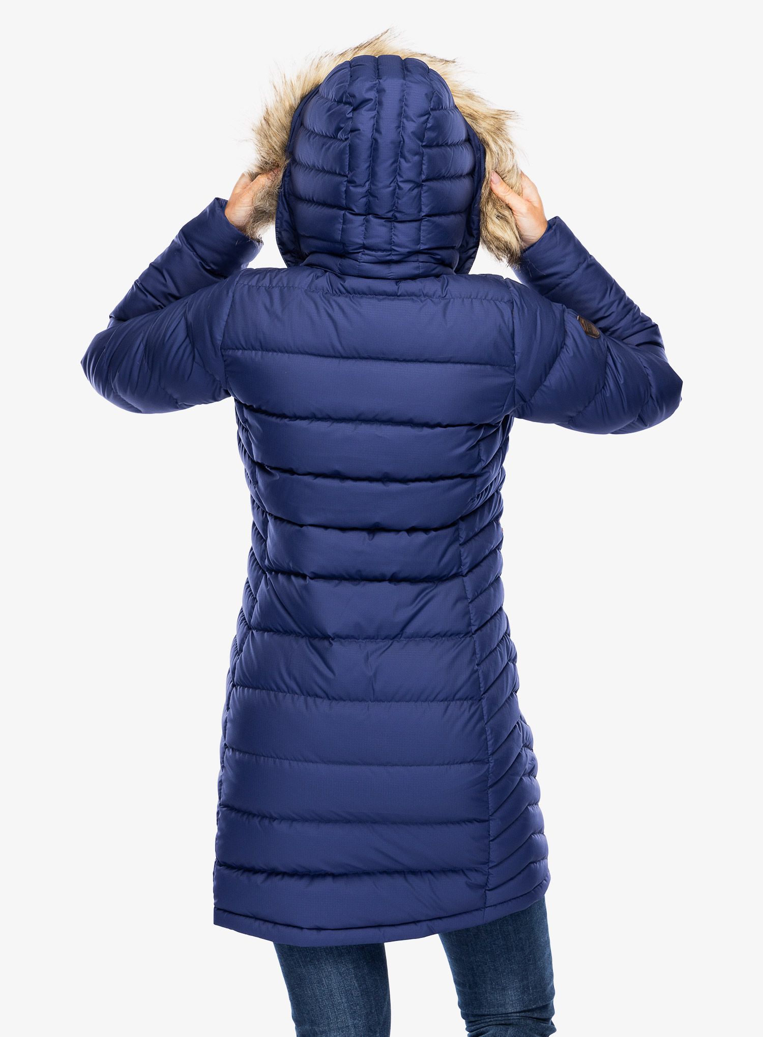 Dámský péřový kabát Rab Deep Cover Parka - patriot blue