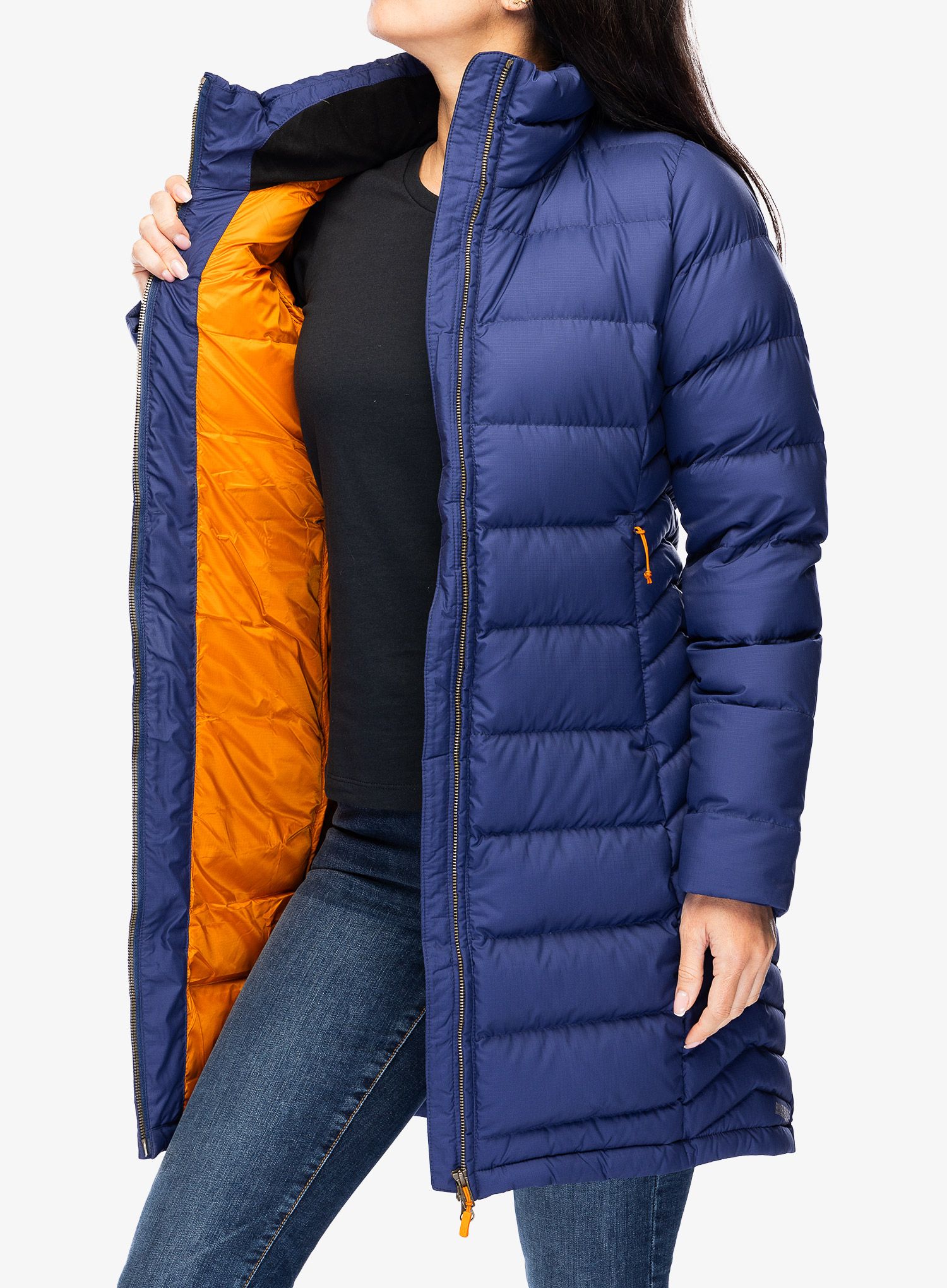 Dámský péřový kabát Rab Deep Cover Parka - patriot blue
