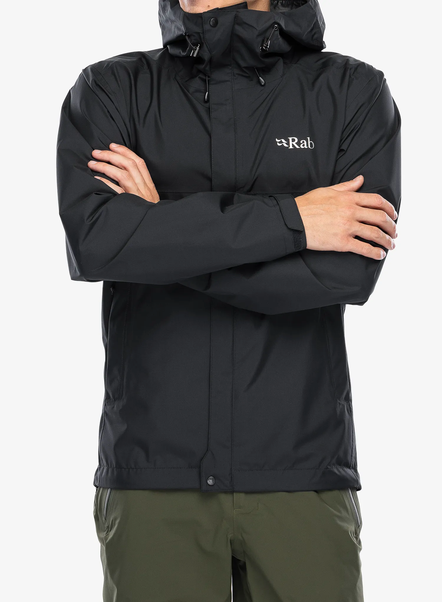 Bunda s membránou Rab Downpour Eco Jacket - black