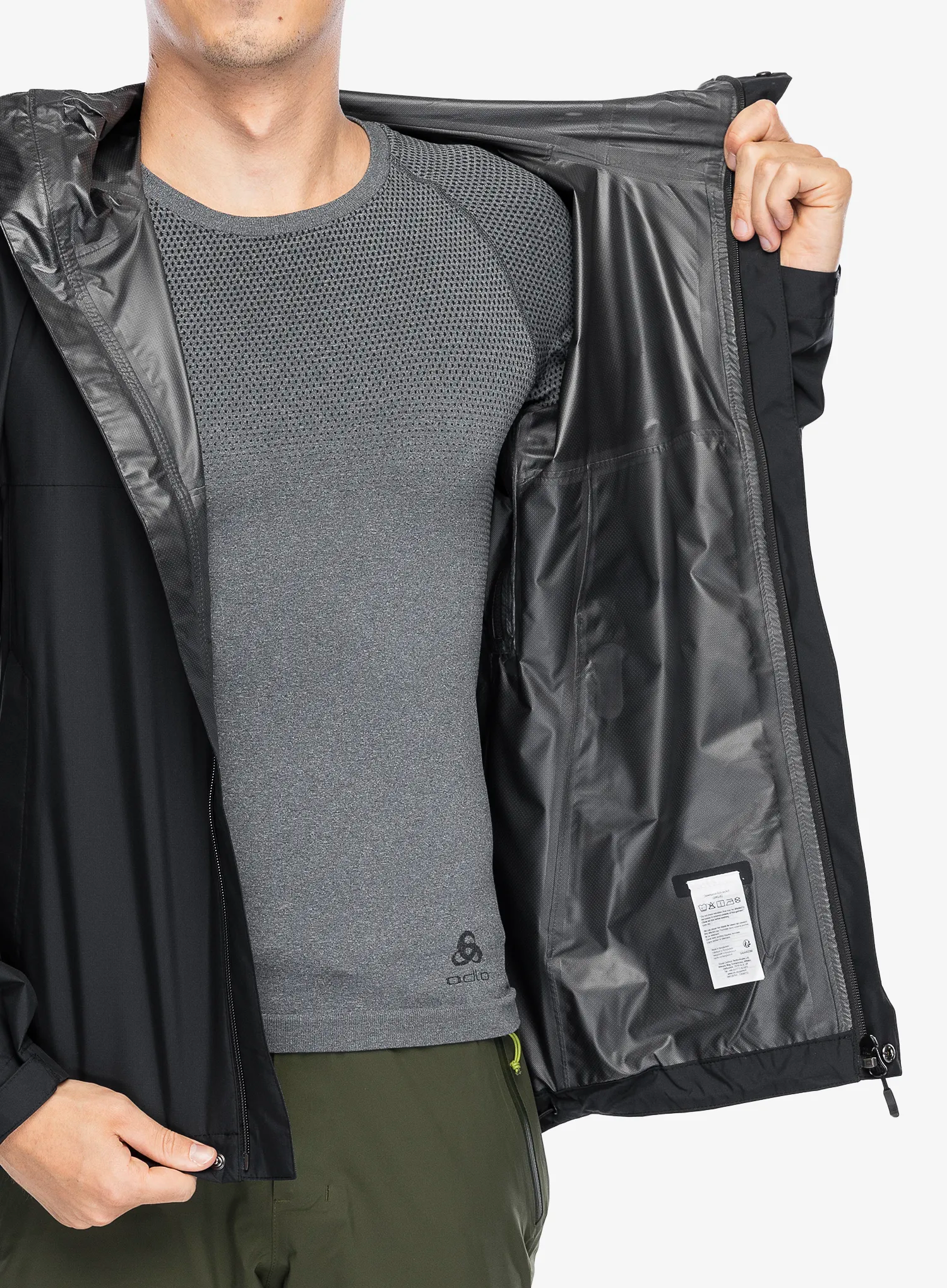 Bunda s membránou Rab Downpour Eco Jacket - black
