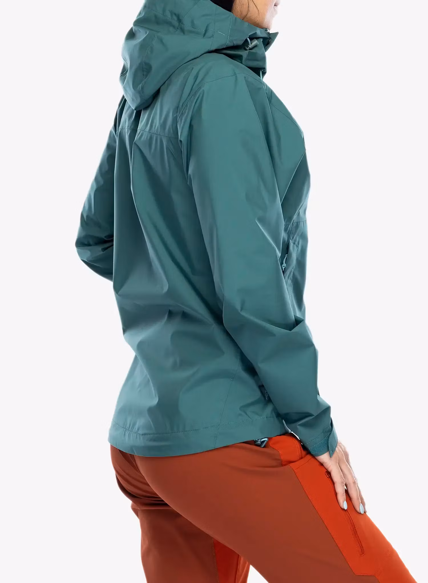 Dámská bunda do deště Rab Downpour Eco Jacket - eucalyptus