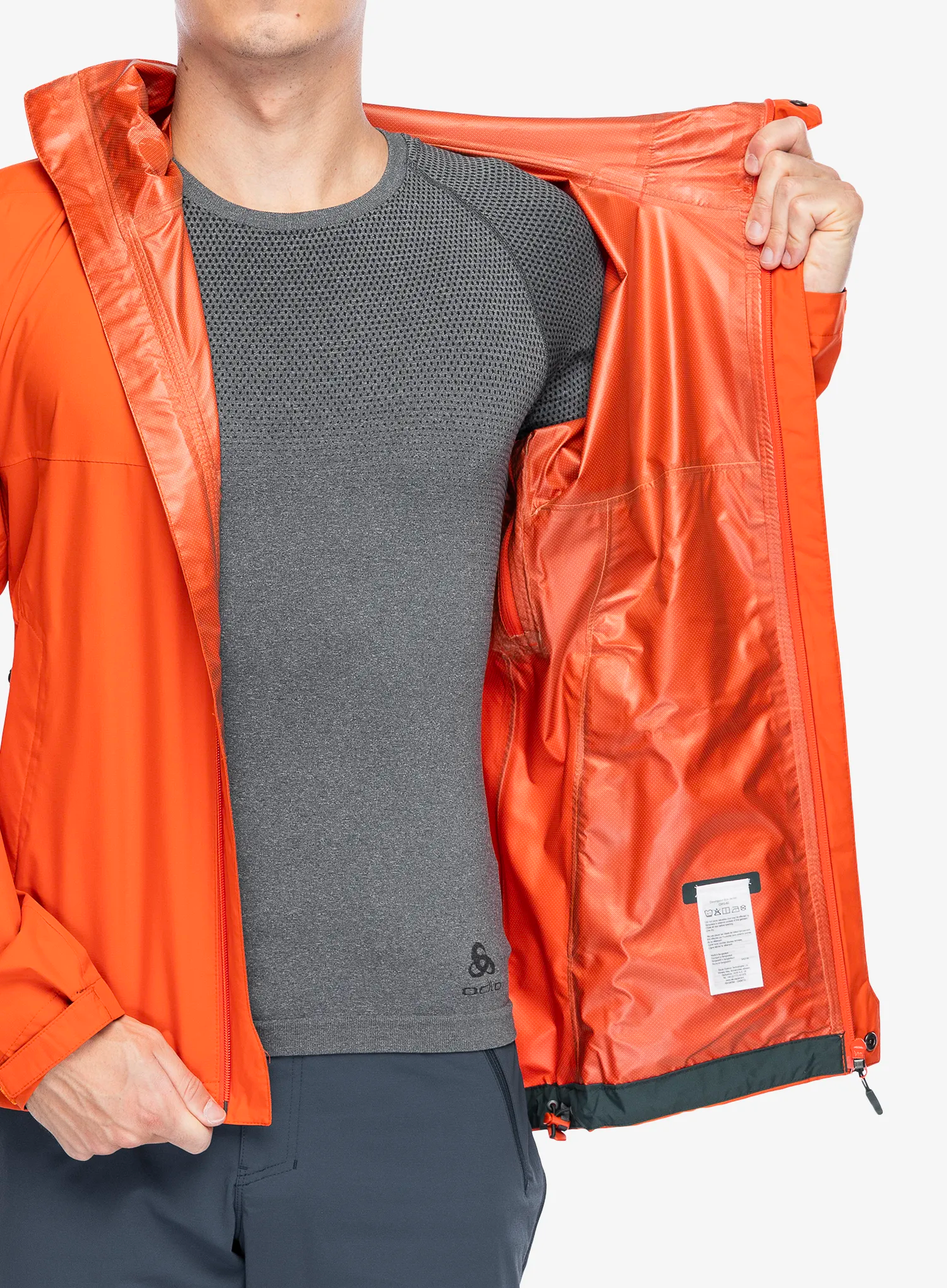 Bunda s membránou Rab Downpour Eco Jacket - firecracker