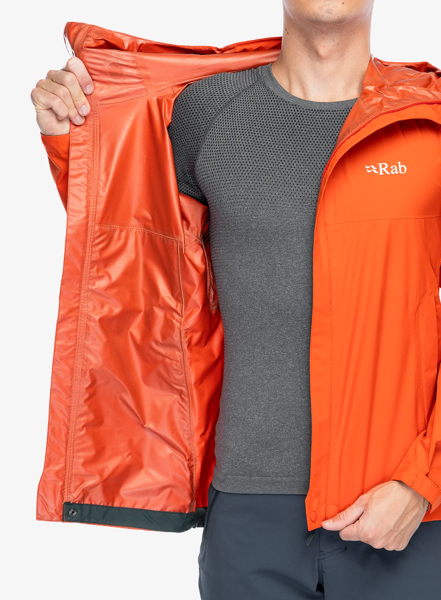Bunda s membránou Rab Downpour Eco Jacket - firecracker