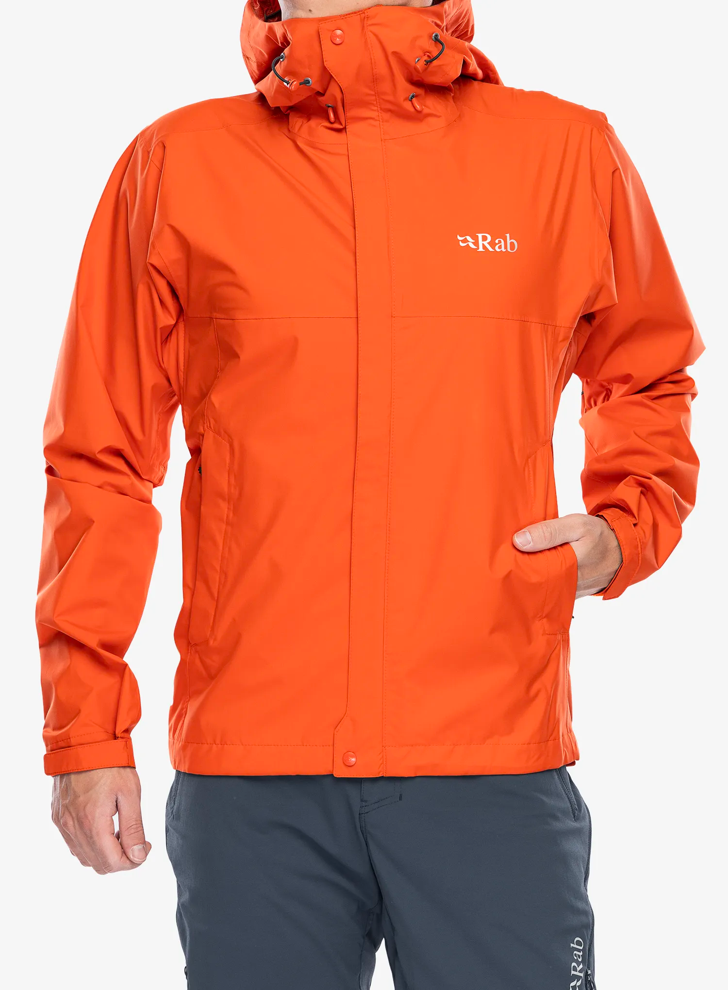 Bunda s membránou Rab Downpour Eco Jacket - firecracker