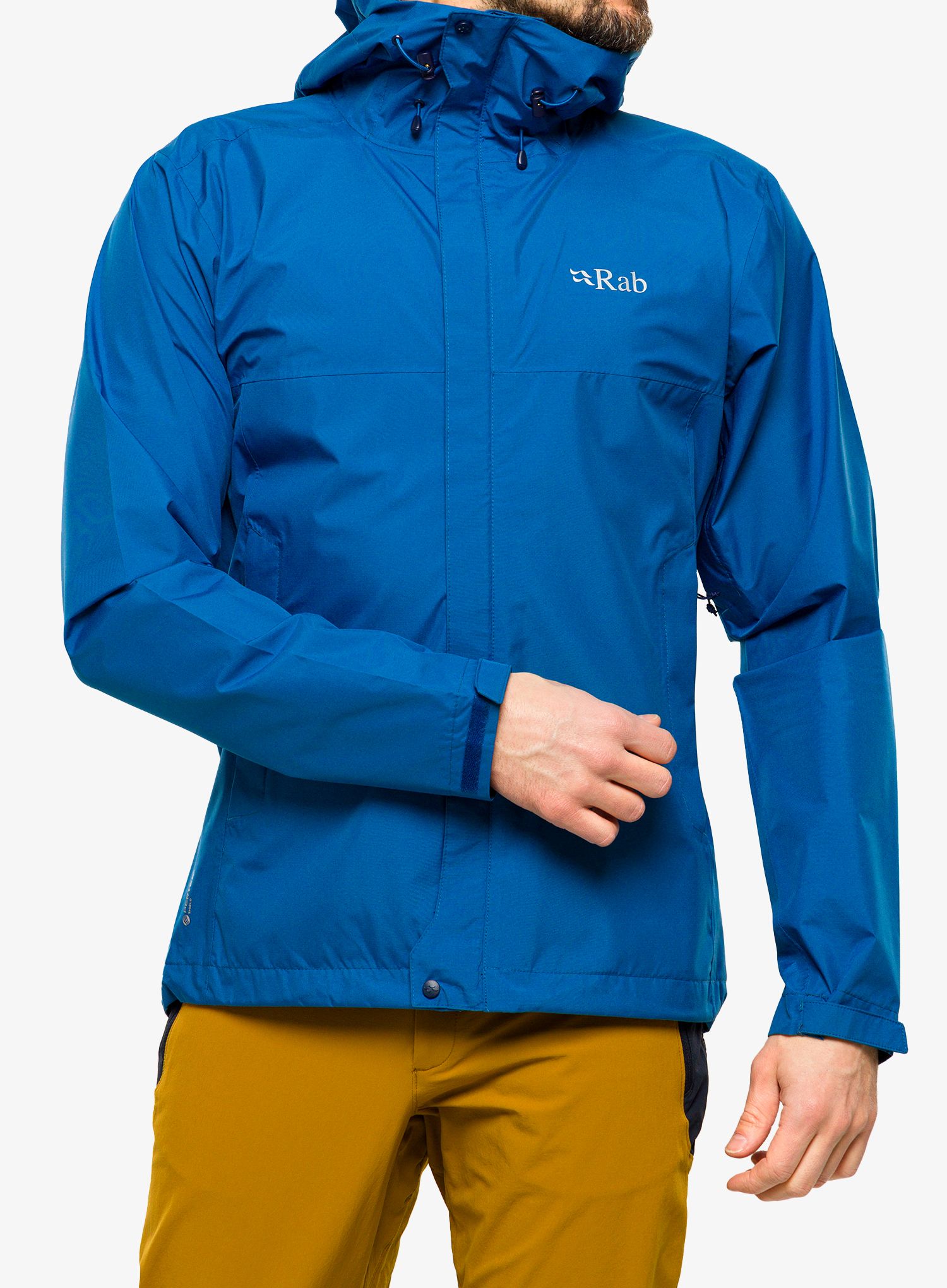 Bunda s membránou Rab Downpour Eco Jacket  - denim