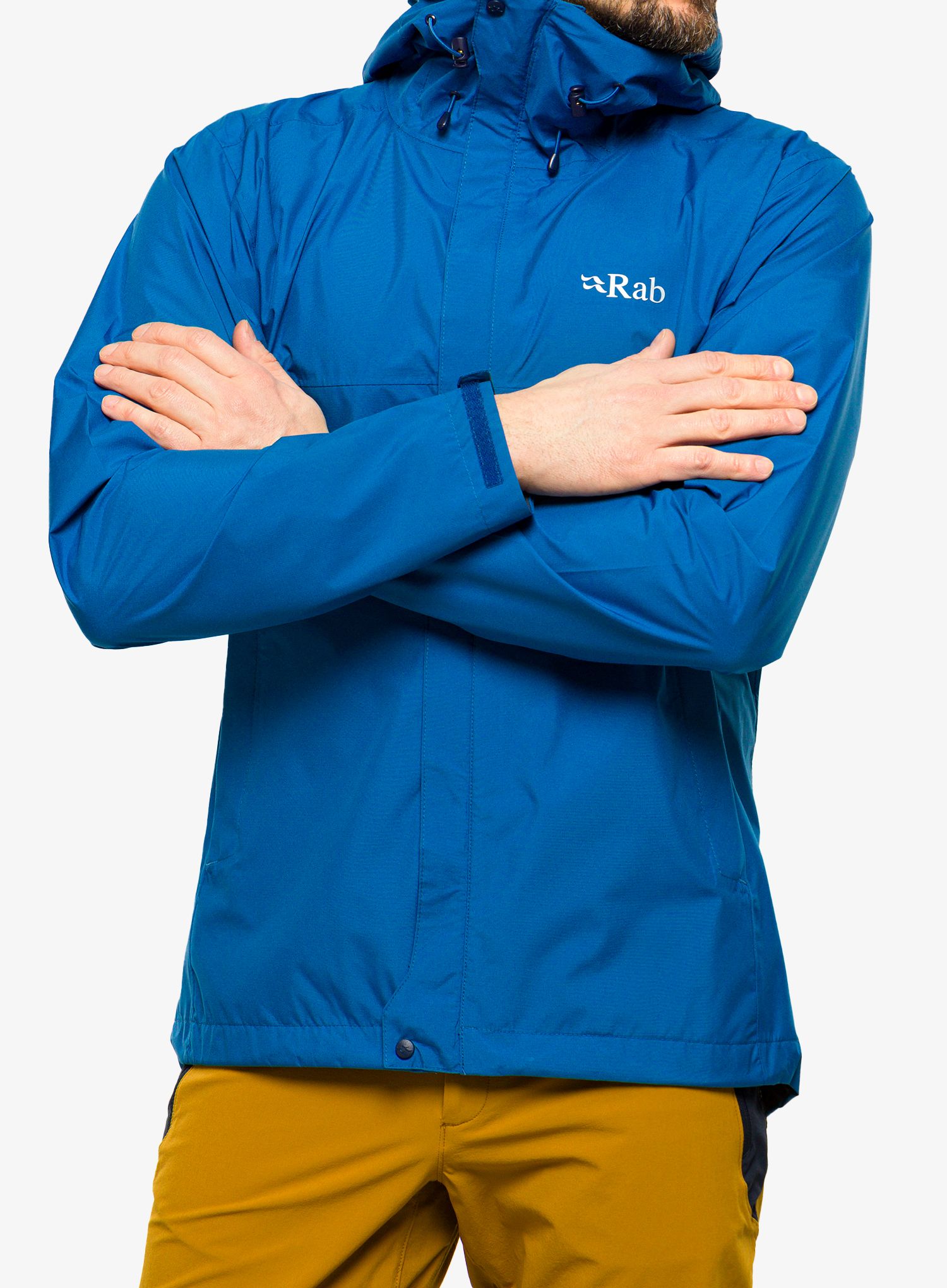 Bunda s membránou Rab Downpour Eco Jacket  - denim