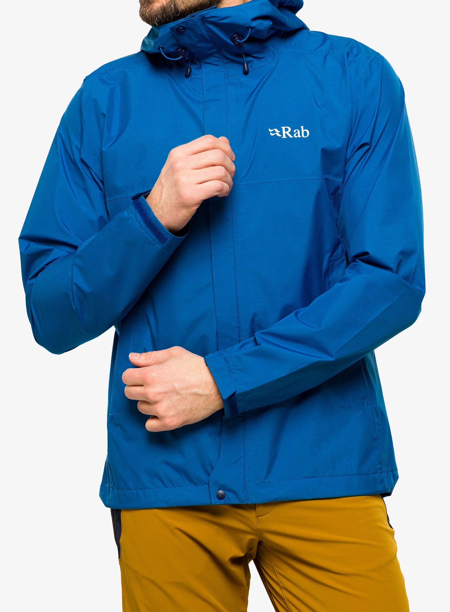 Bunda s membránou Rab Downpour Eco Jacket  - denim